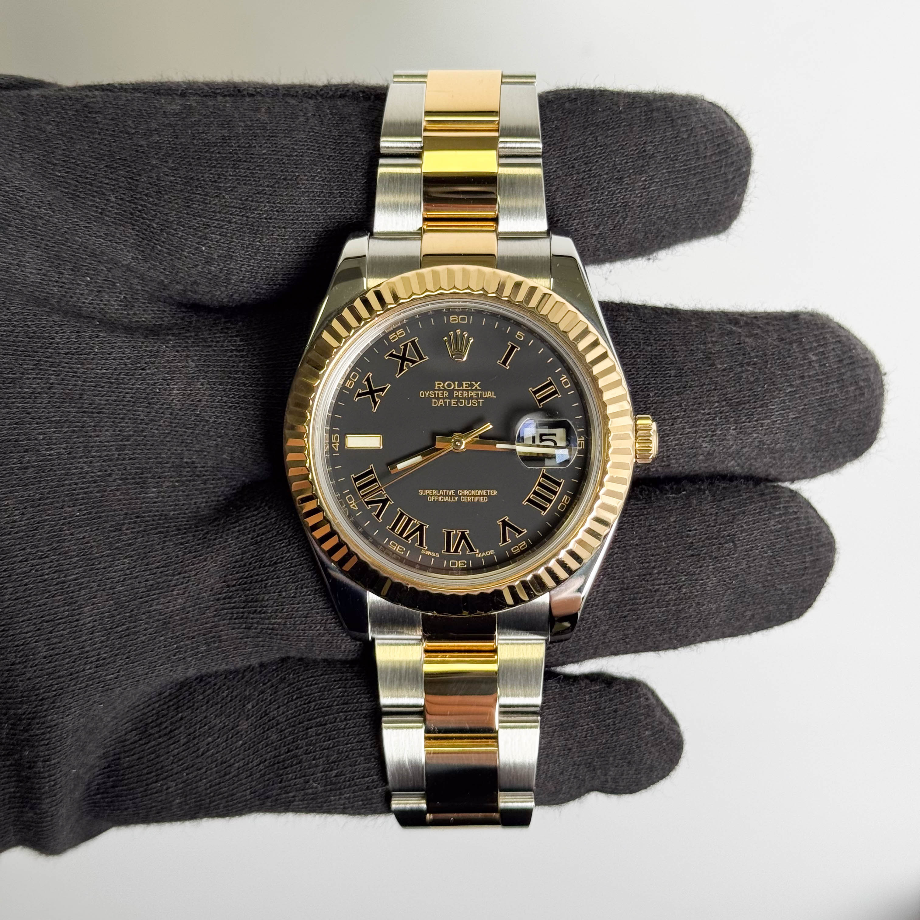 Rolex Datejust 41mm Black Dial Watch Ref# 116333 - Happy Jewelers Fine Jewelry Lifetime Warranty