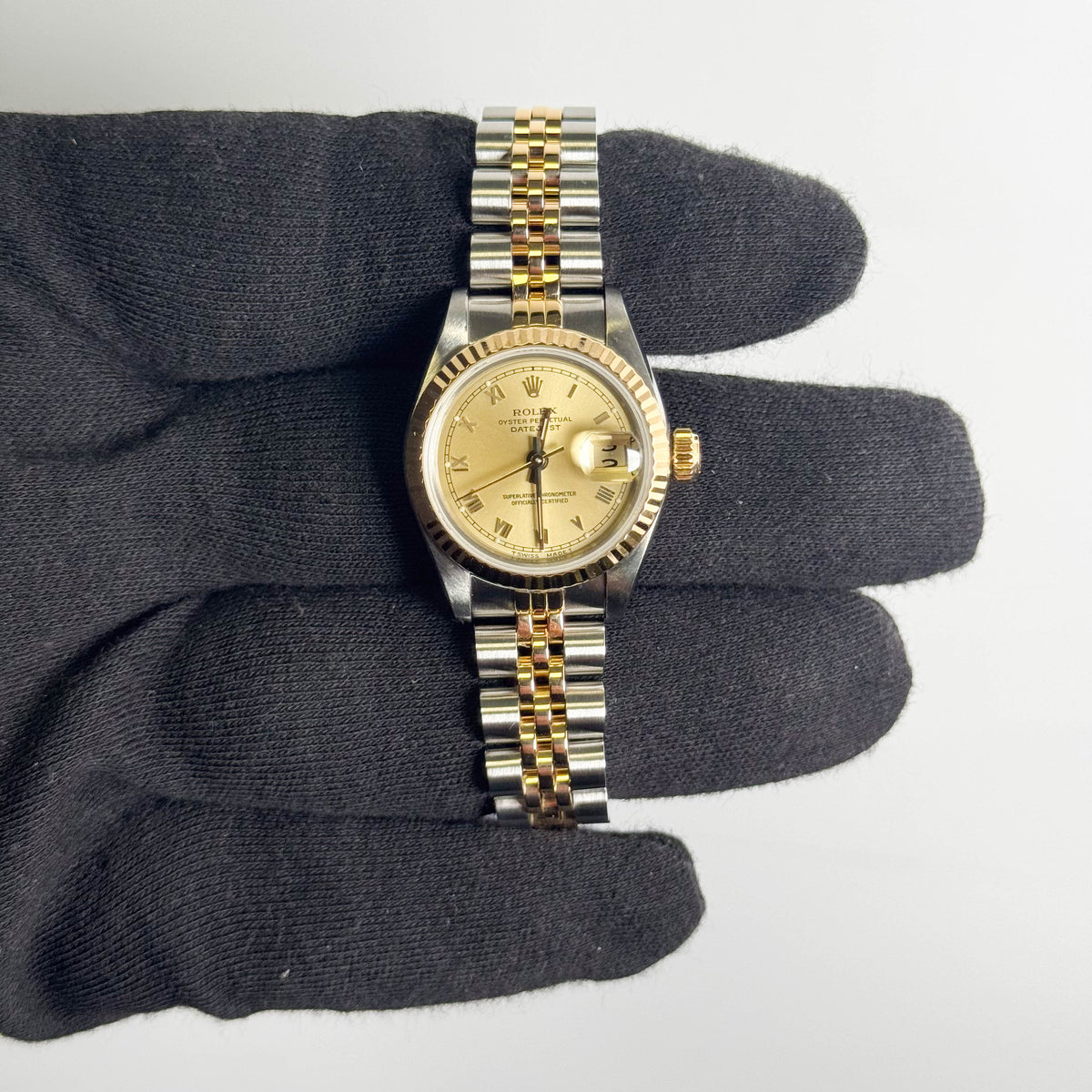 Rolex Datejust 26mm Champagne Dial Watch Ref# 69173
