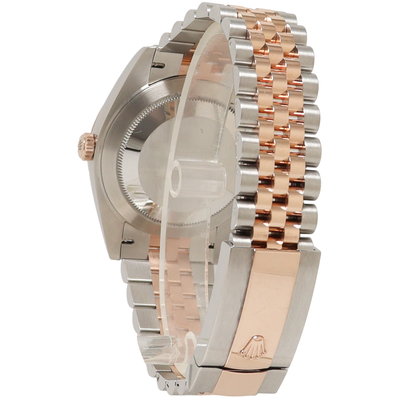 Rolex Datejust Two Tone Rose Gold & Steel 41mm Chocolate Stick Dial Watch Reference#: 126331 - Happy Jewelers Fine Jewelry Lifetime Warranty