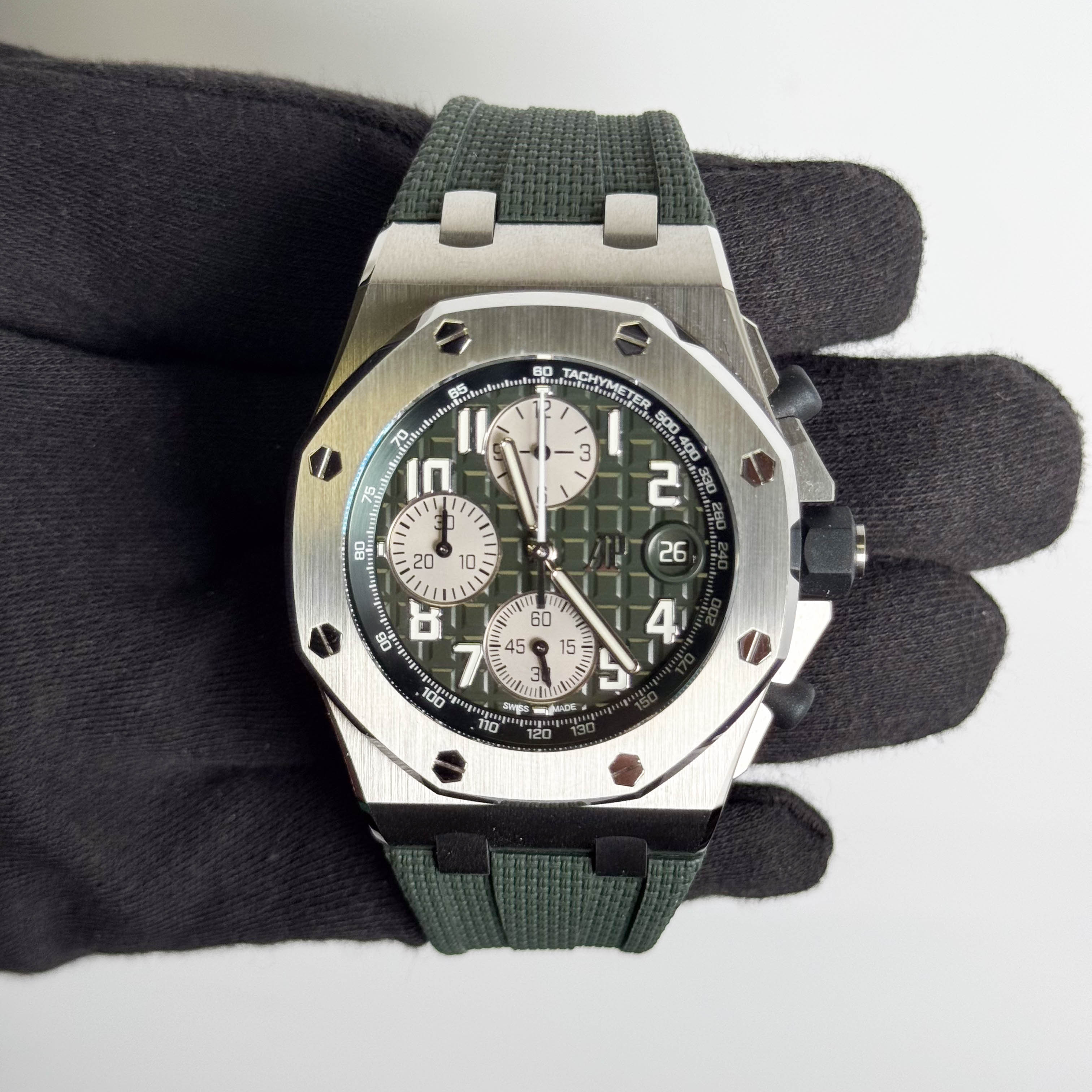 Audemars Piguet Royal Oak 42mm Green Dial Watch Ref# 26238TI.OO.A056CA.01