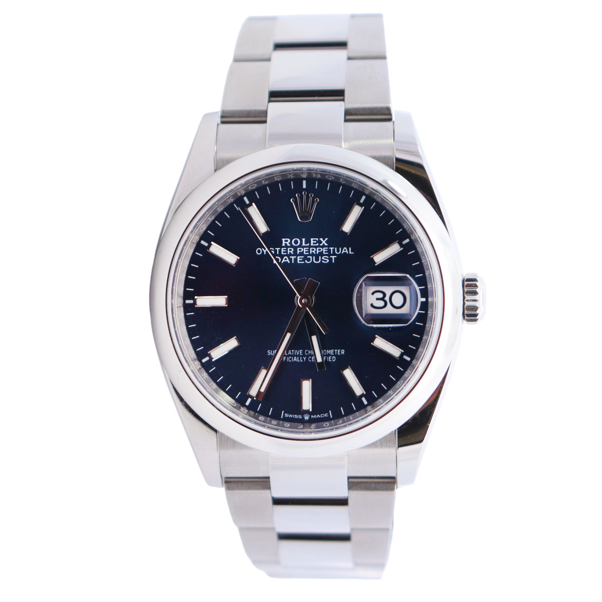 Rolex Datejust 36mm Blue Dial Watch Ref# 126200 - Happy Jewelers Fine Jewelry Lifetime Warranty