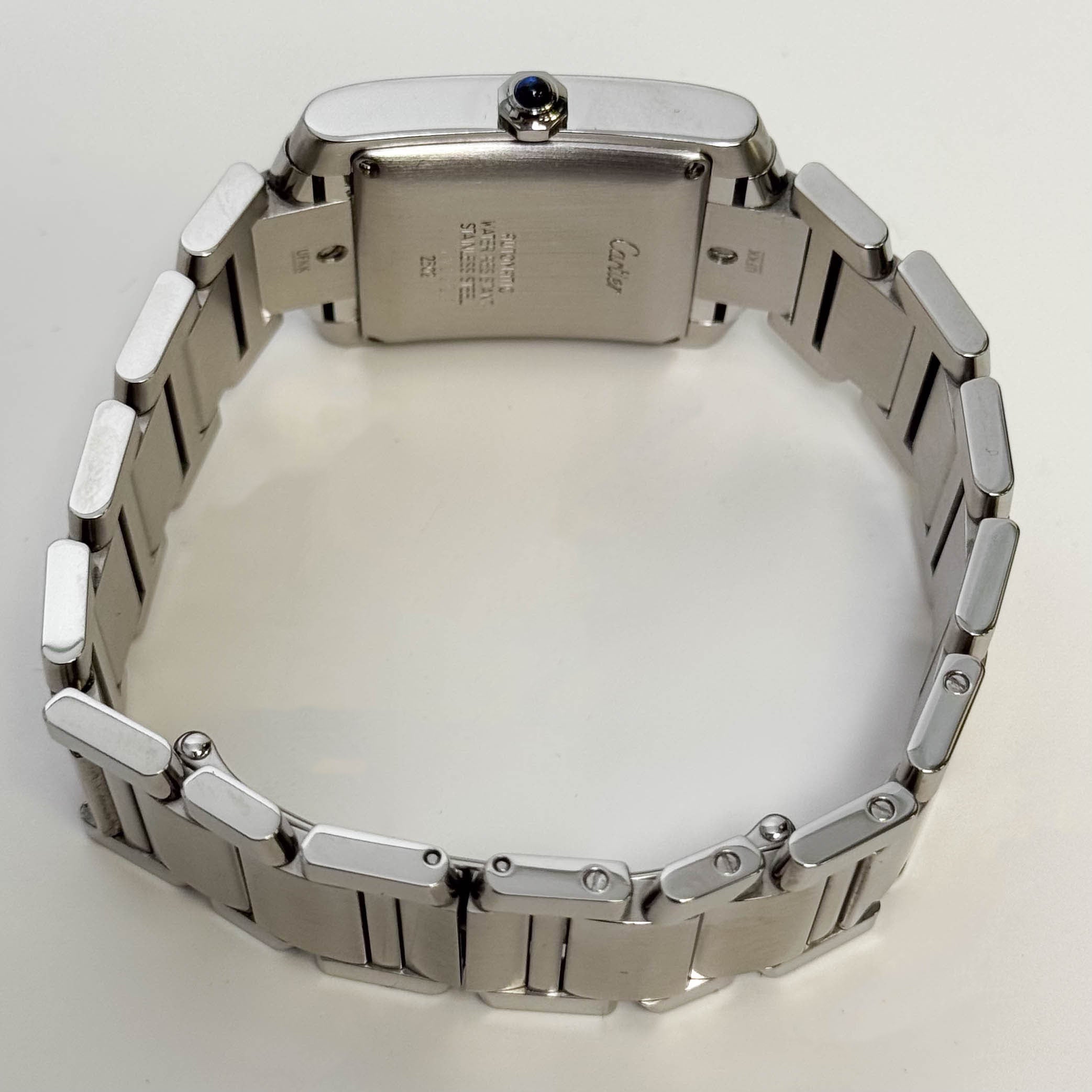 Cartier Tank Française Stainless Steel 28mm White Dial Watch Ref# W51002Q3 - Happy Jewelers Fine Jewelry Lifetime Warranty