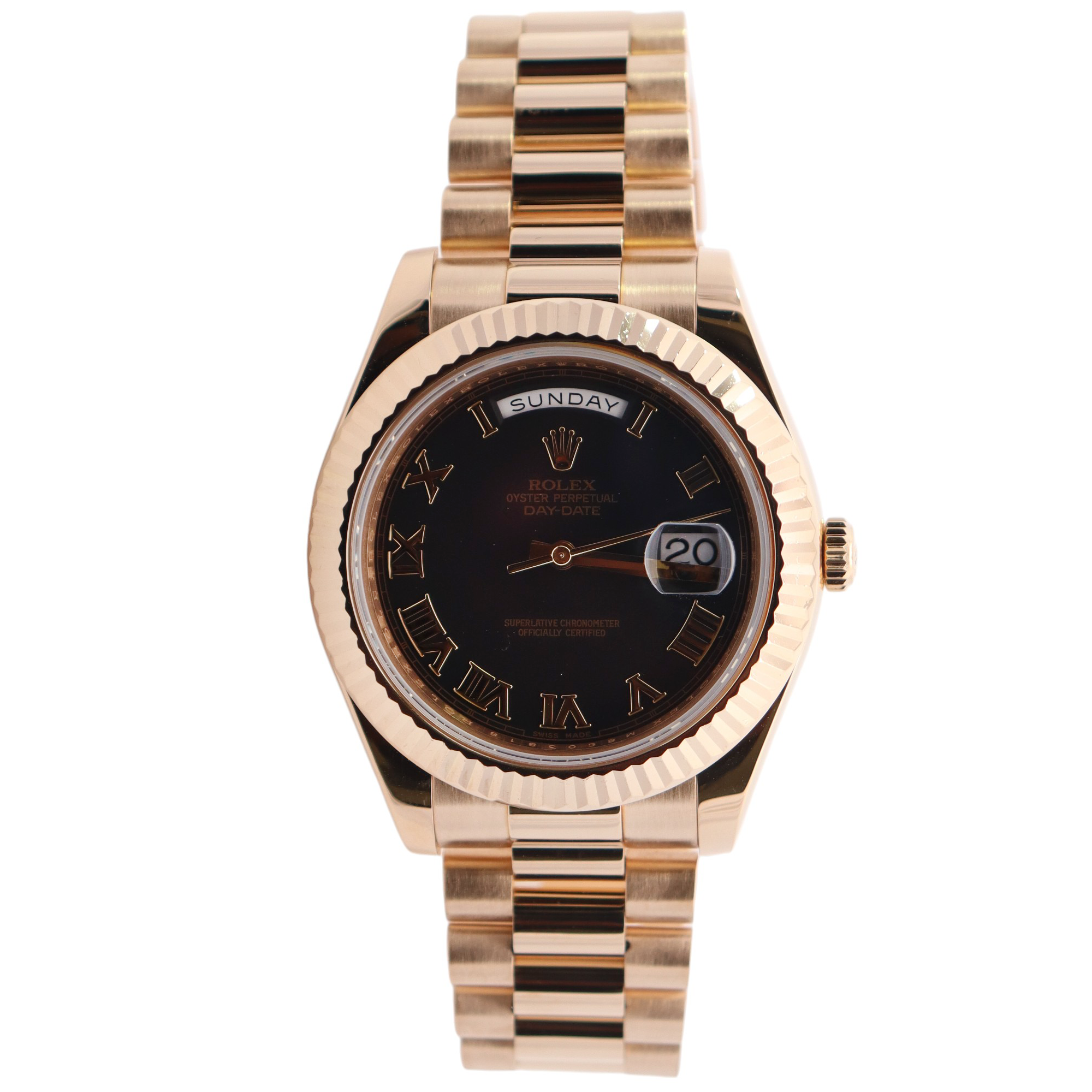 Rolex Day-Date 41mm Black Dial Watch Ref# 218238 - Happy Jewelers Fine Jewelry Lifetime Warranty