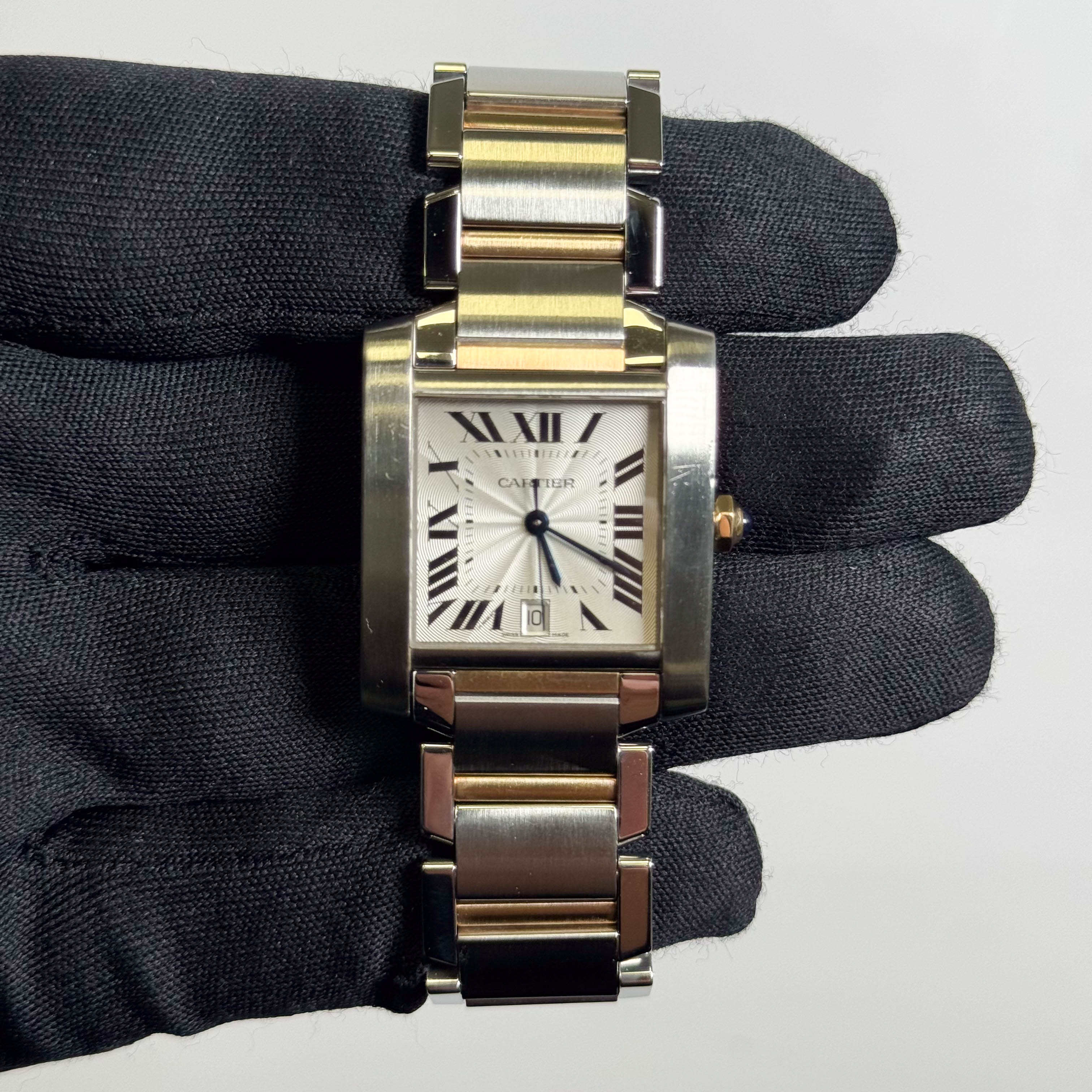 Cartier Tank Stainless Steel 32mm White Dial Watch Ref# W51005Q4 - Happy Jewelers Fine Jewelry Lifetime Warranty