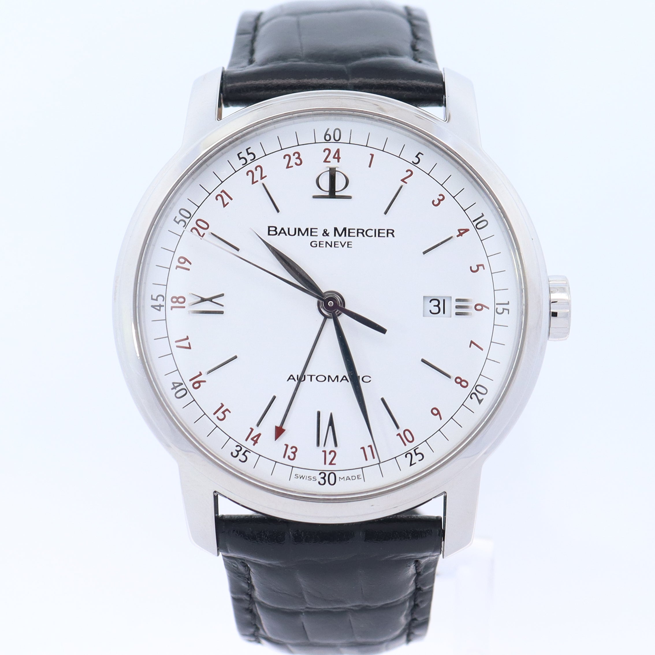 時計 BAUME&MERCIER Baume & Mercier Classima 42mm Silver Dial Watch Ref# 65494 – Happy
