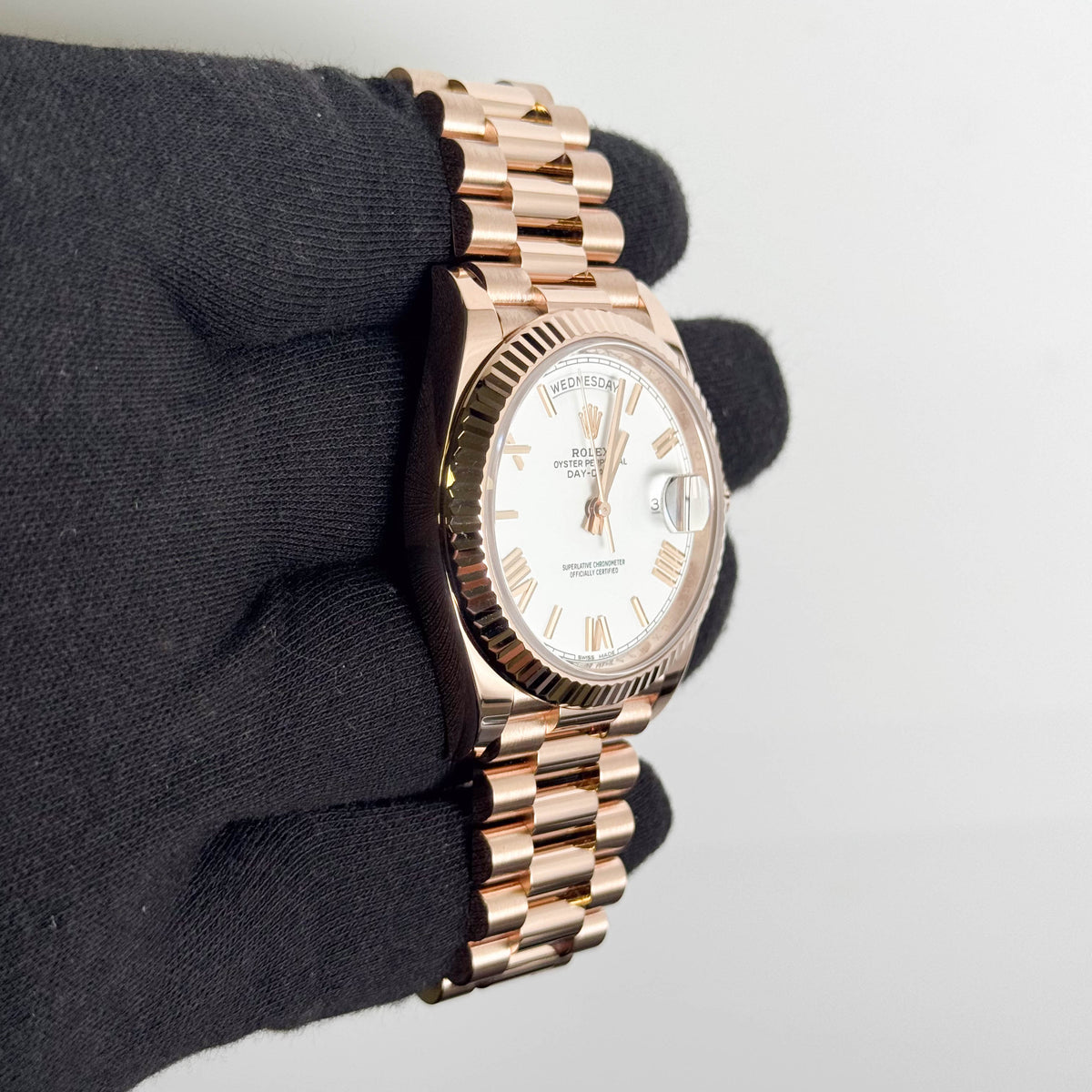 Rolex Day-Date 40mm White Dial Watch Ref# 228235