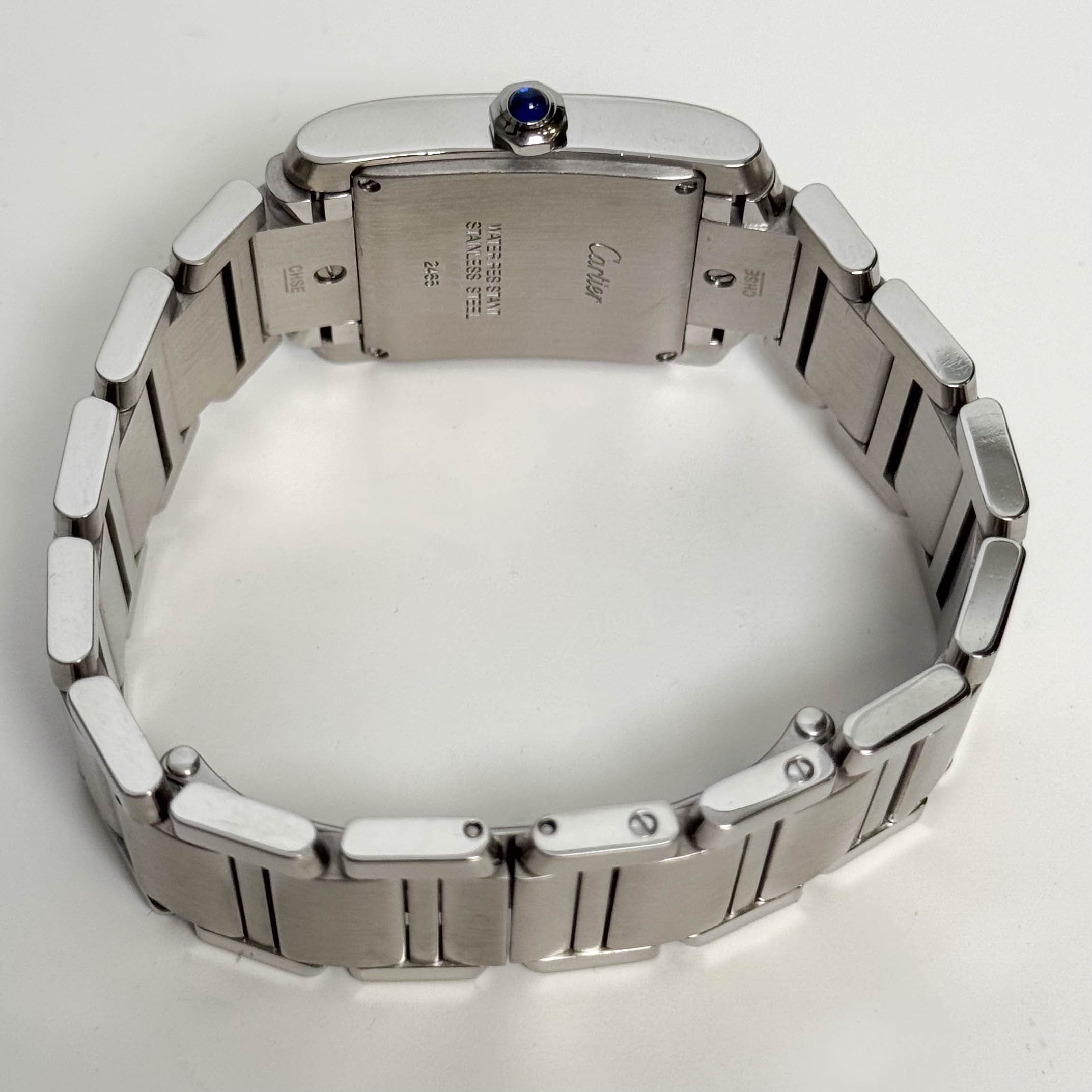 Cartier Tank Stainless Steel 25mm White/Ivory Dial Watch Ref# W51011Q3 - Happy Jewelers Fine Jewelry Lifetime Warranty