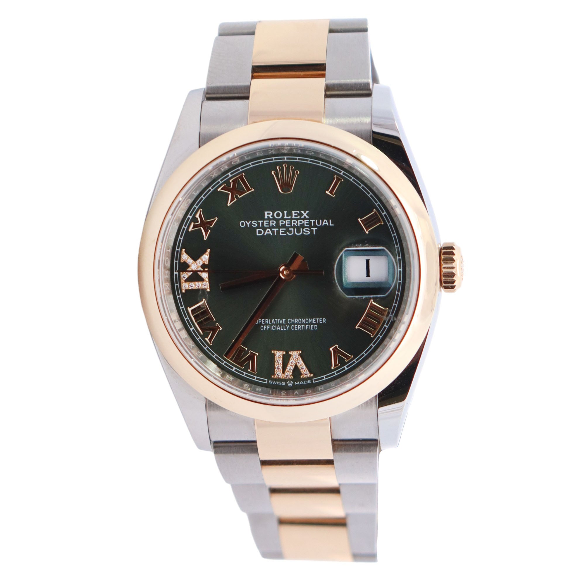 Rolex Datejust 36mm Green Dial Watch Ref# 126203 - Happy Jewelers Fine Jewelry Lifetime Warranty
