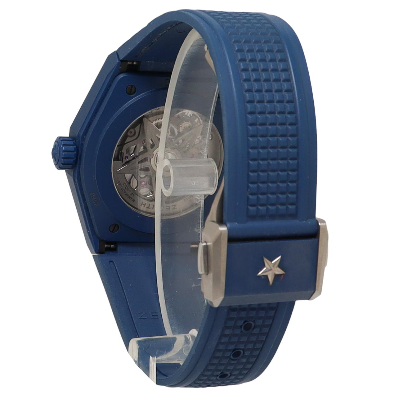 Zenith Defy Classic Ceramic Blue 41mm Blue Stick Dial Watch Reference#: 49.9003.670/51.R793 - Happy Jewelers Fine Jewelry Lifetime Warranty