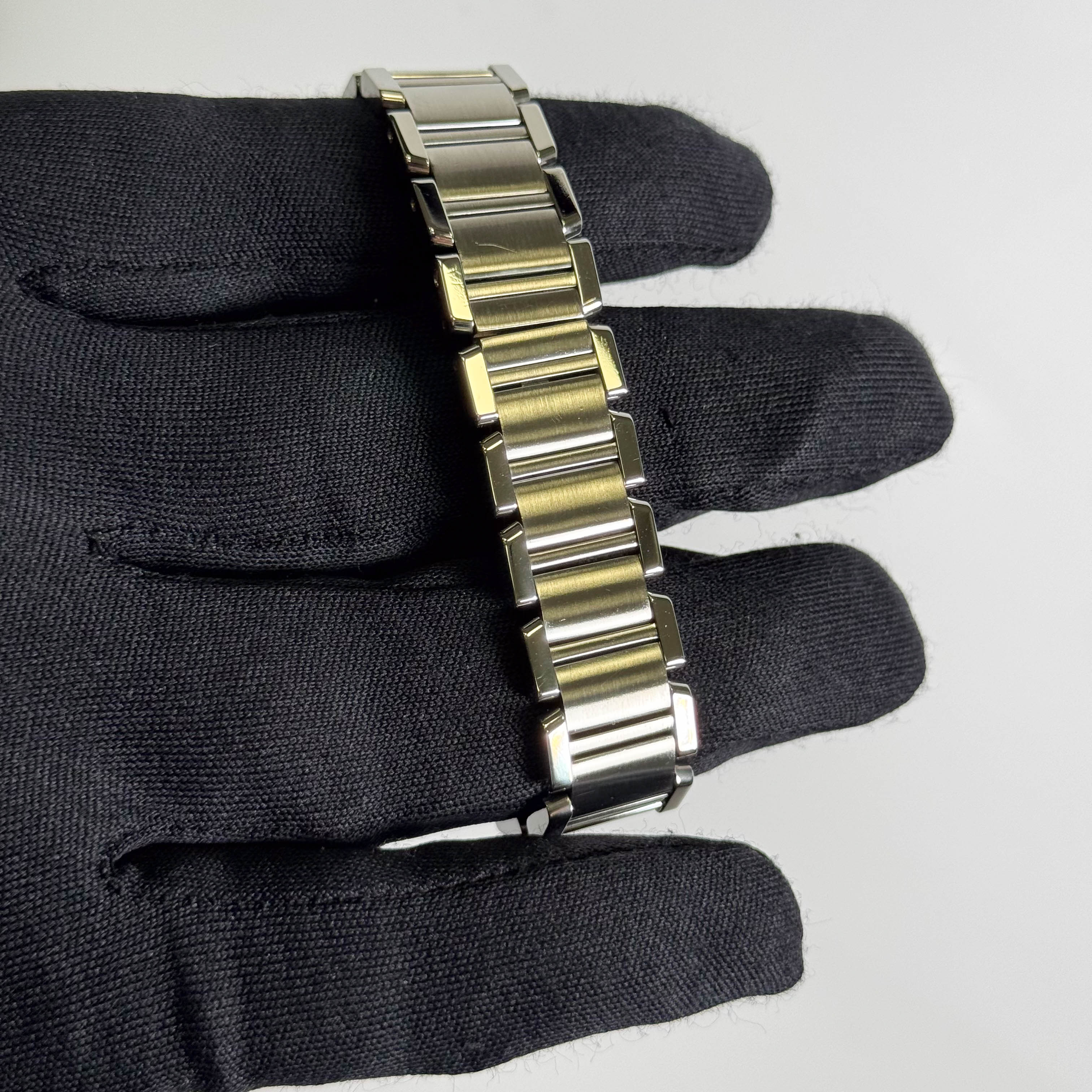 Cartier Tank Francaise Stainless Steel 20mm MOP Dial Watch Ref# W51028Q3 - Happy Jewelers Fine Jewelry Lifetime Warranty