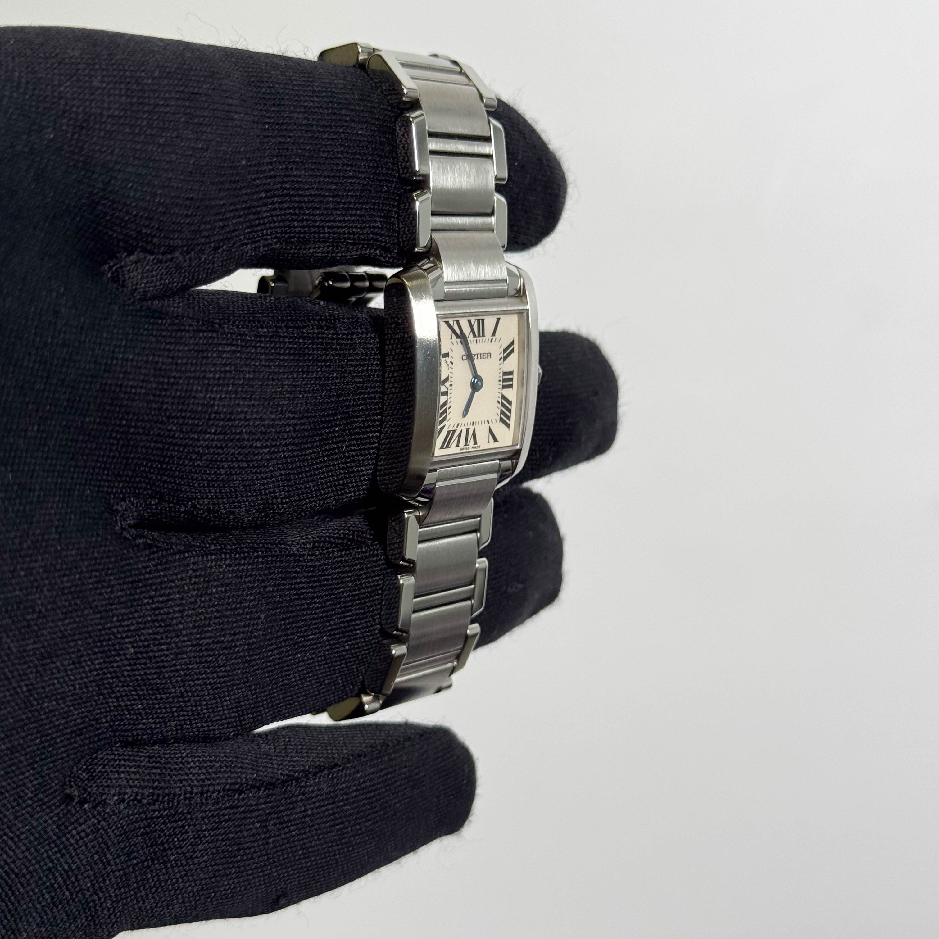 Cartier Tank Stainless Steel 20mm Ivory Dial Watch Ref# W51008Q3 - Happy Jewelers Fine Jewelry Lifetime Warranty