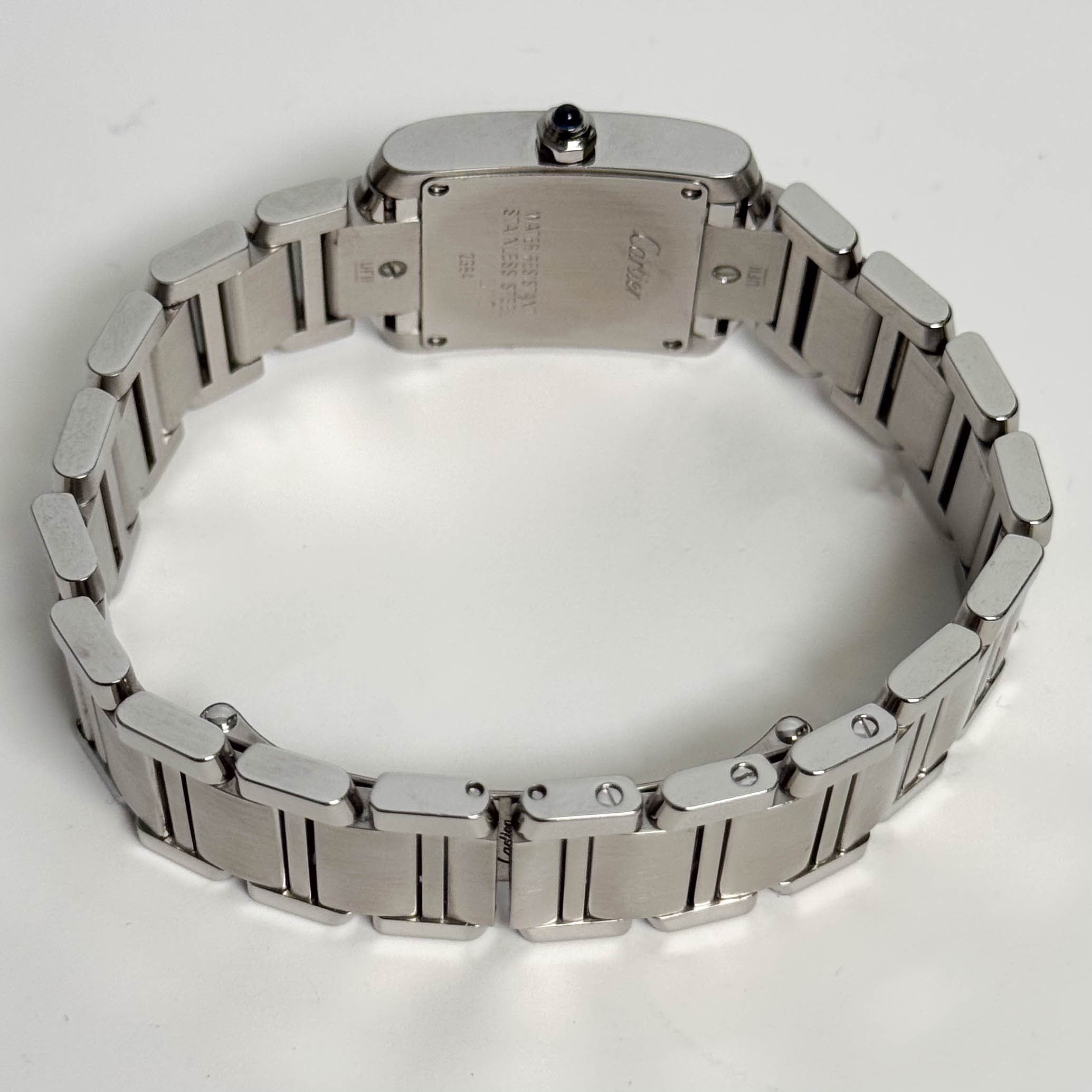 Cartier Tank Stainless Steel 20mm Ivory Dial Watch Ref# W51008Q3 - Happy Jewelers Fine Jewelry Lifetime Warranty