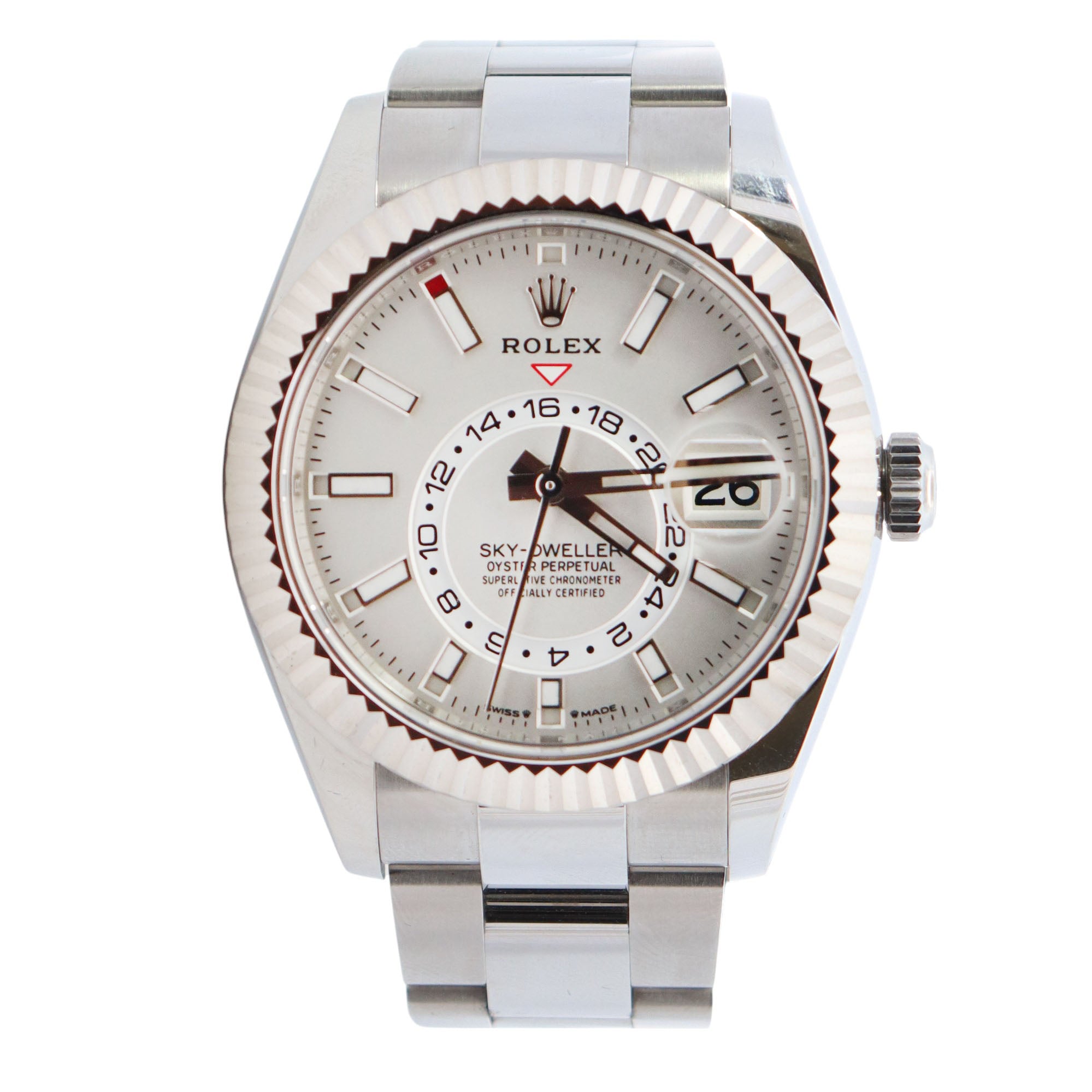 Rolex Sky-Dweller 42mm White Dial Watch Ref# 336934 - Happy Jewelers Fine Jewelry Lifetime Warranty