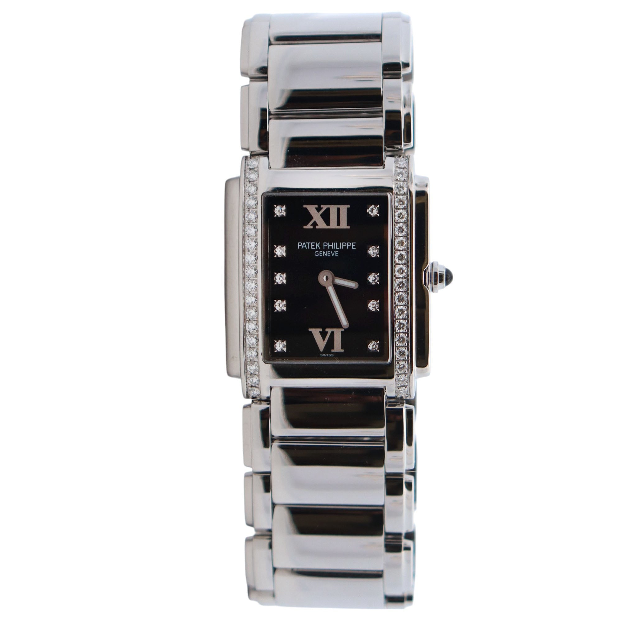 Patek Philippe Twenty-4 25mm Black Dial Watch Ref# 4910/10A-001 - Happy Jewelers Fine Jewelry Lifetime Warranty