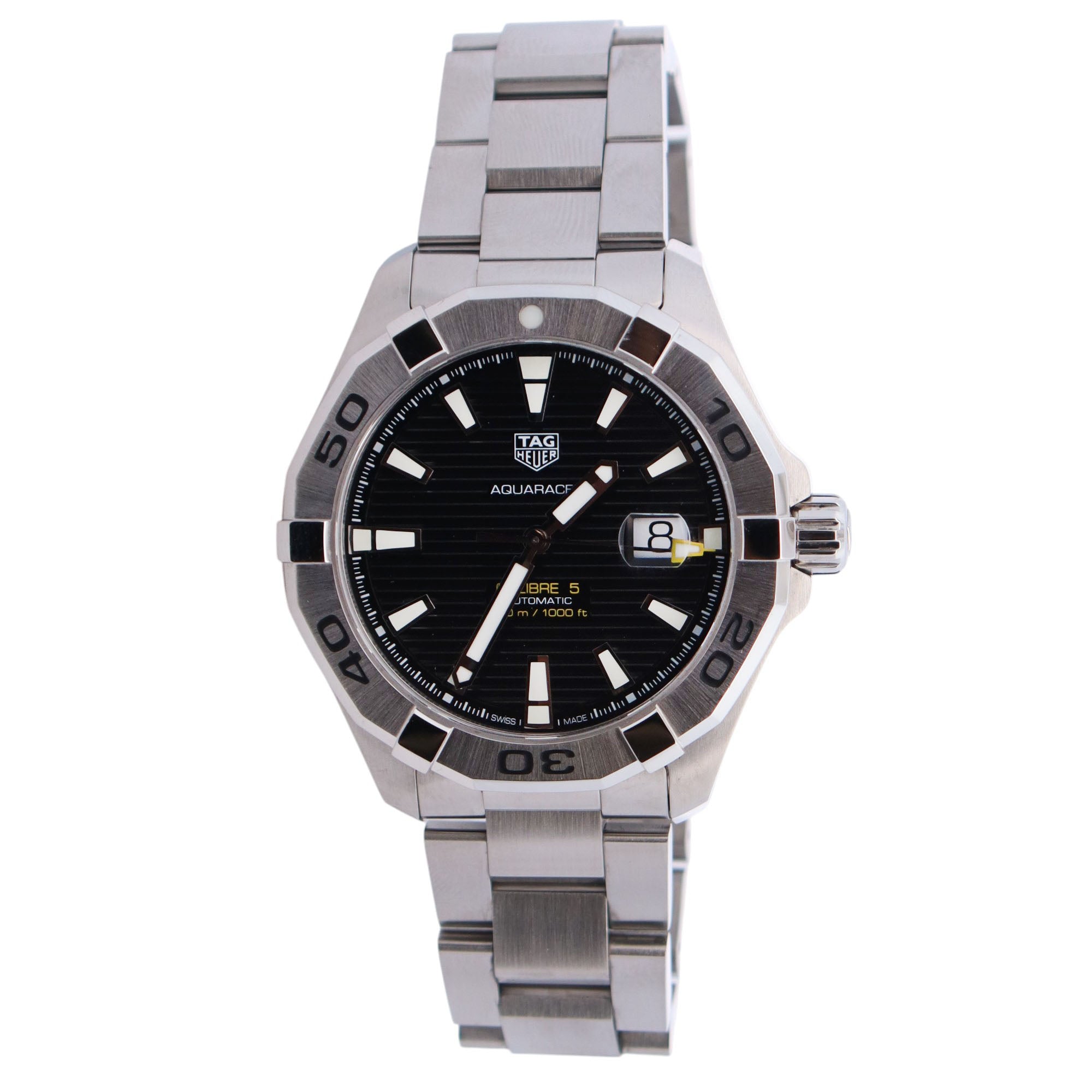Tag Heuer Aquaracer 43mm Black Dial Watch Ref# WBP208B-0 - Happy Jewelers Fine Jewelry Lifetime Warranty
