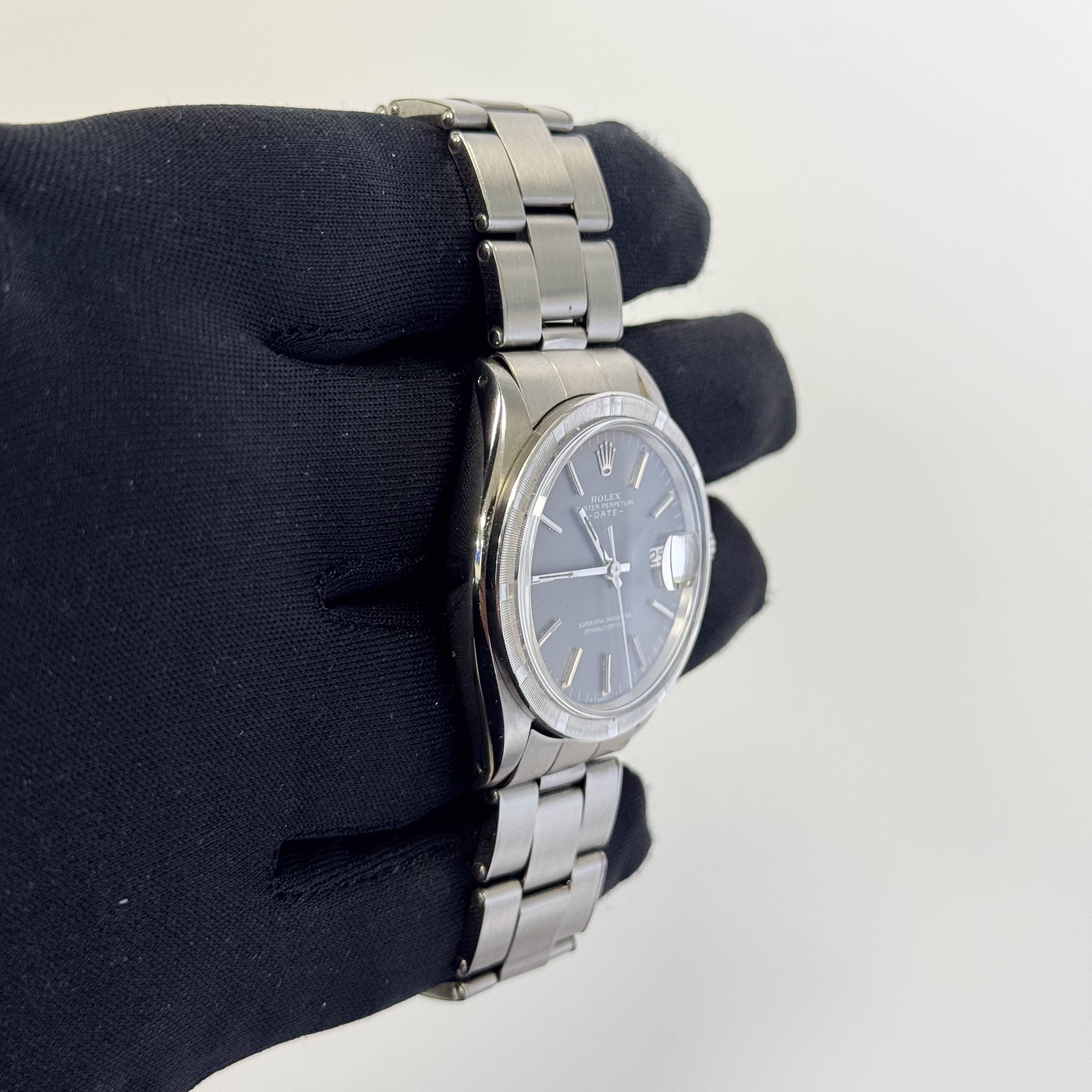 Rolex Oyster Perpetual Date 34mm Grey Dial Watch Ref# 1501 - Happy Jewelers Fine Jewelry Lifetime Warranty