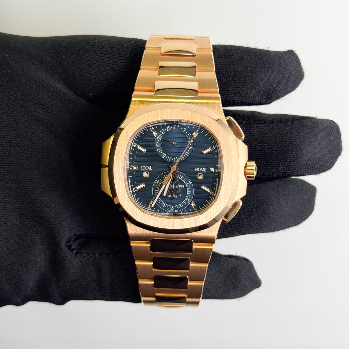 Patek Philippe Nautilus 40.5mm Blue Stick Dial Watch Ref# 5990/1R-001 - Happy Jewelers Fine Jewelry Lifetime Warranty