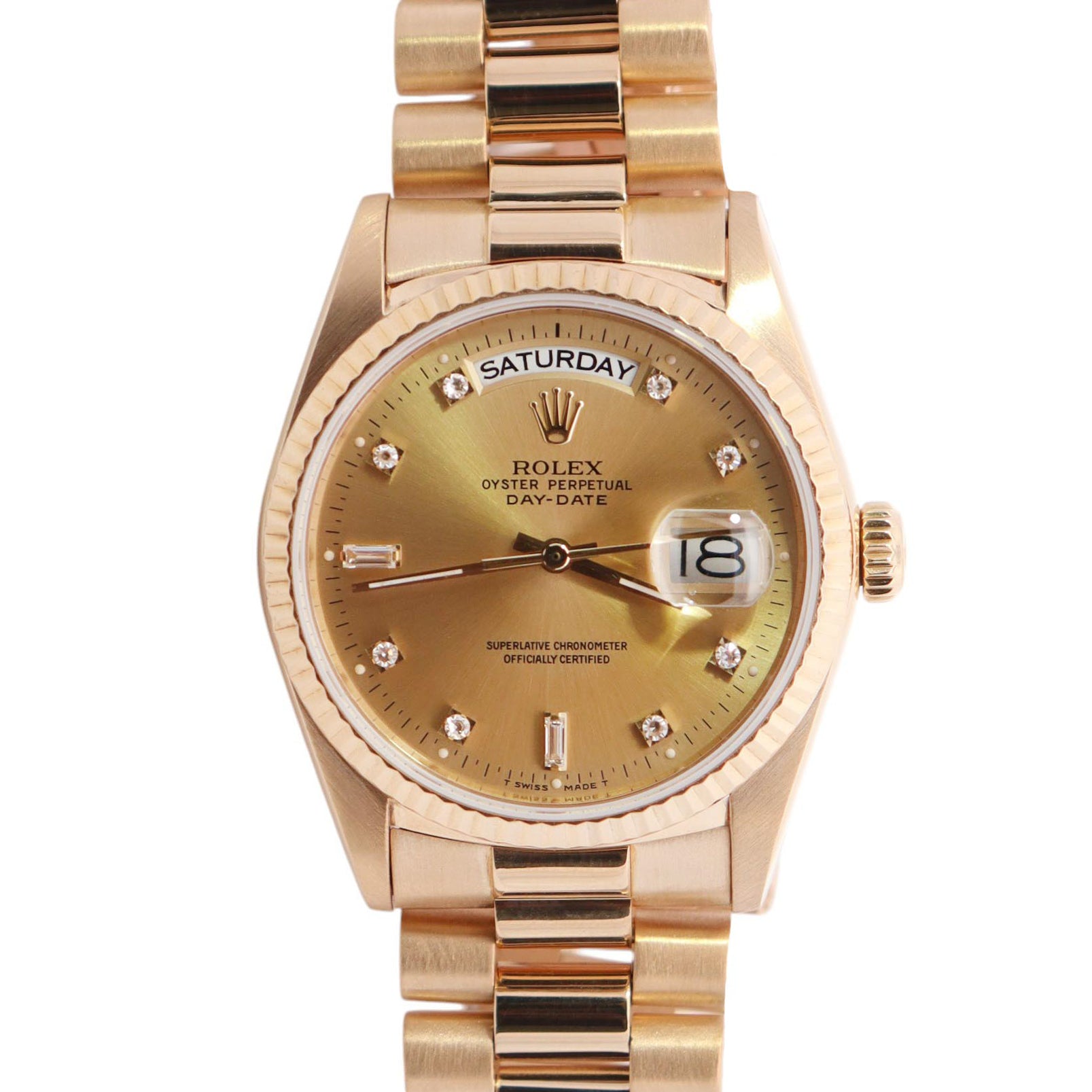Rolex Day-Date 36mm Champagne Dial Watch Ref# 18038 - Happy Jewelers Fine Jewelry Lifetime Warranty