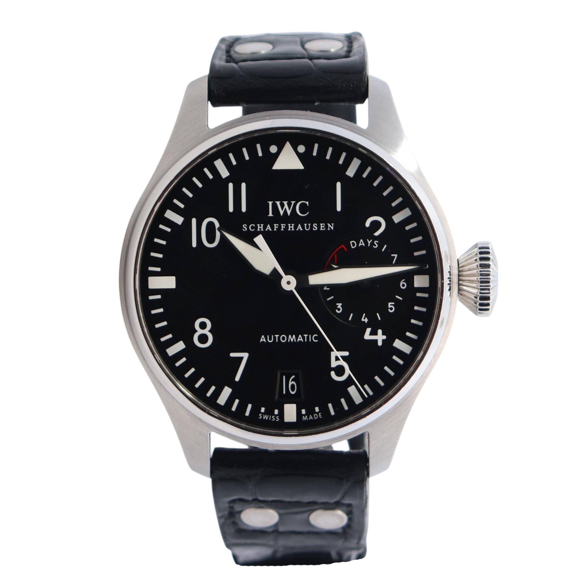 IWC Big Pilot 46.2mm Black Dial Watch Ref# IW5004-01 - Happy Jewelers Fine Jewelry Lifetime Warranty