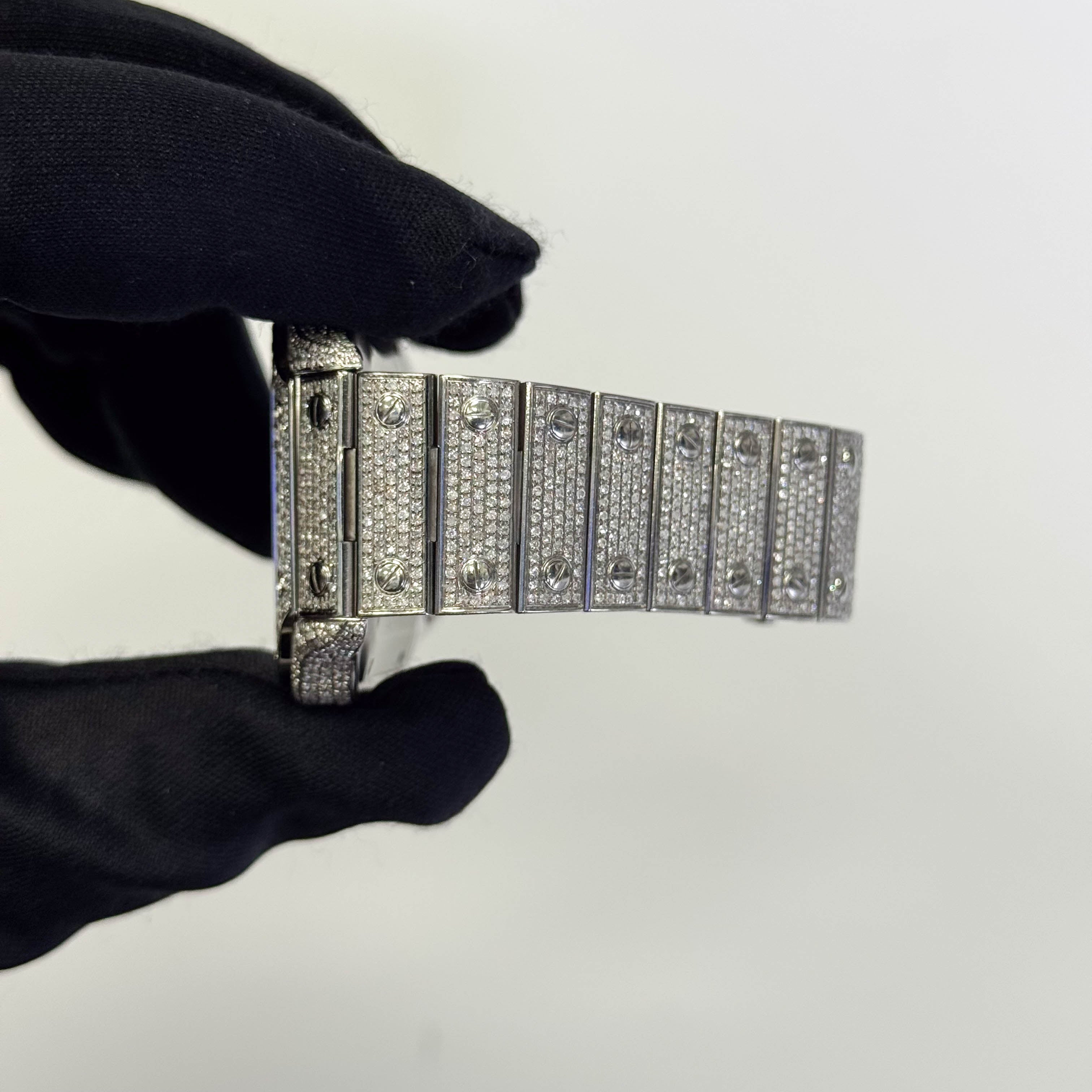 Cartier Santos Iced Out 40mm Iced Out Dial Watch Ref# WSSA0018 - Happy Jewelers Fine Jewelry Lifetime Warranty