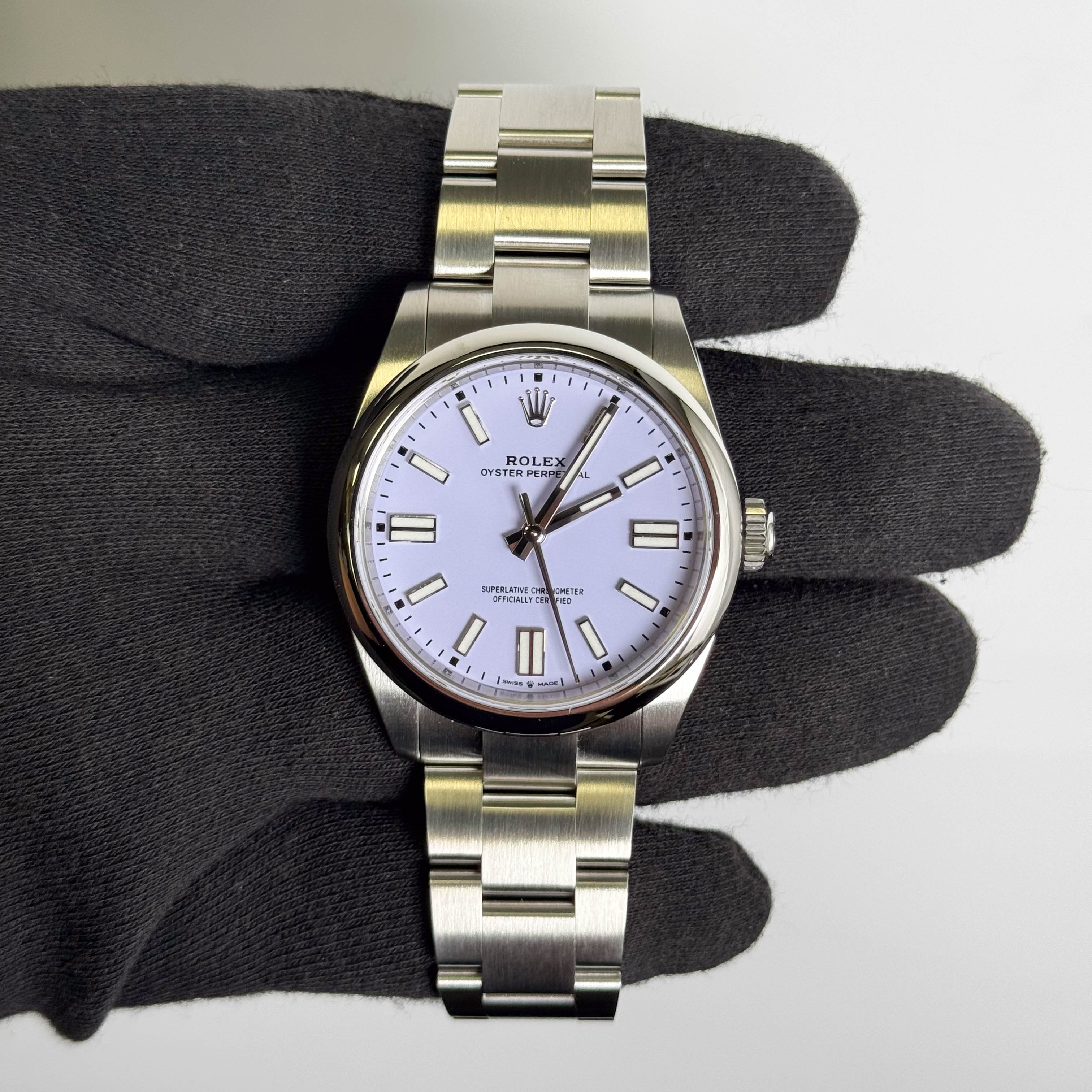 Rolex Oyster Perpetual 41mm Lilac Dial Watch Ref# 134300