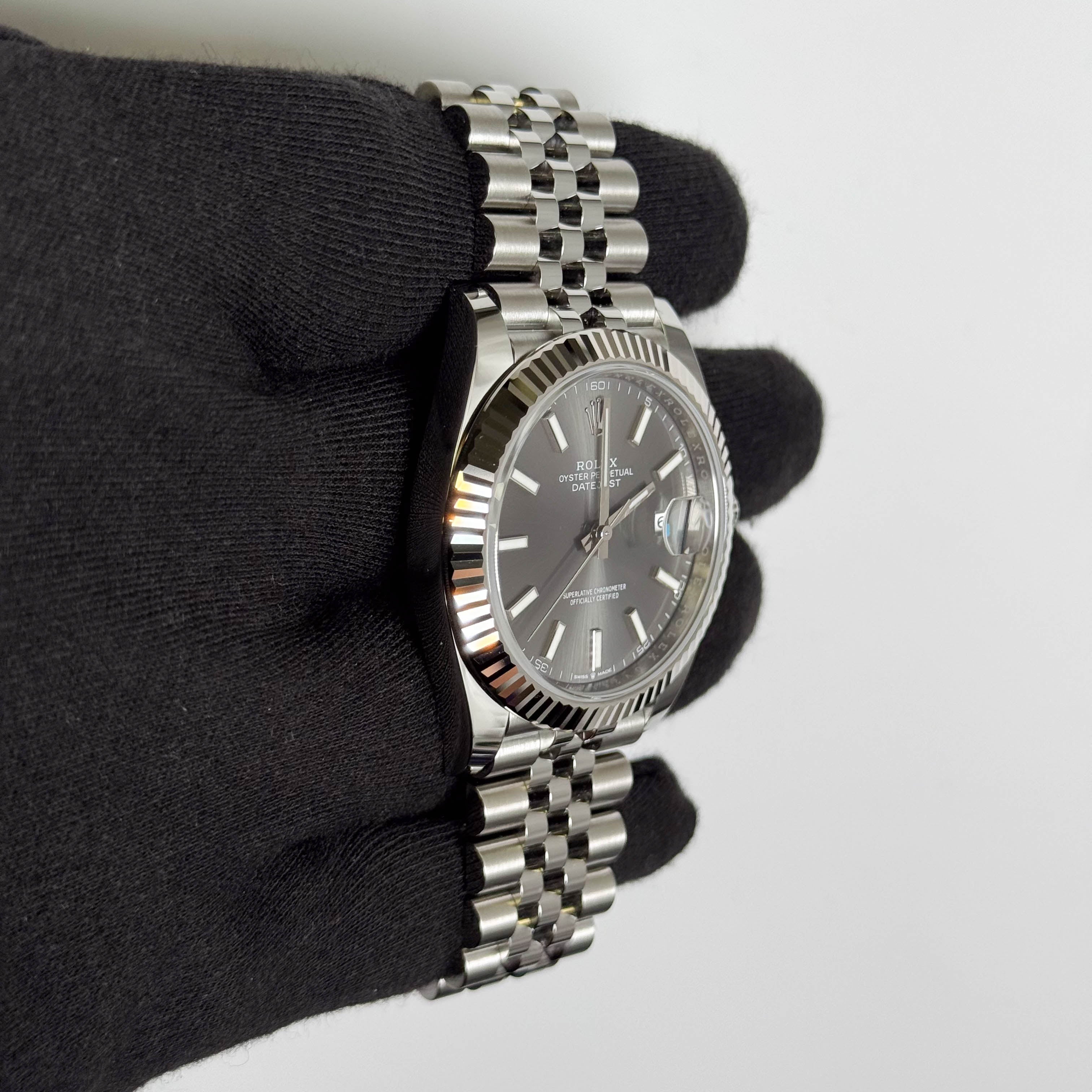 Rolex Datejust 41mm Rhodium Dial Watch Ref# 126334