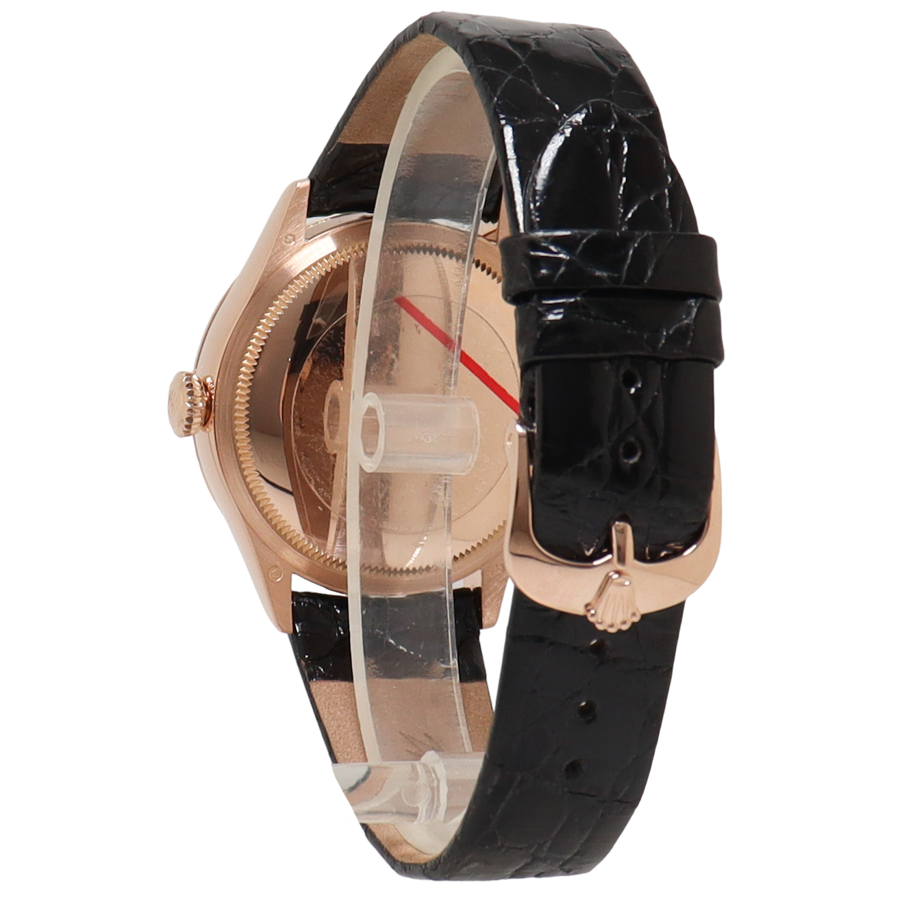 Rolex Cellini Date Rose Gold 39mm Black Stick Dial Watch Reference#: 50515 - Happy Jewelers Fine Jewelry Lifetime Warranty