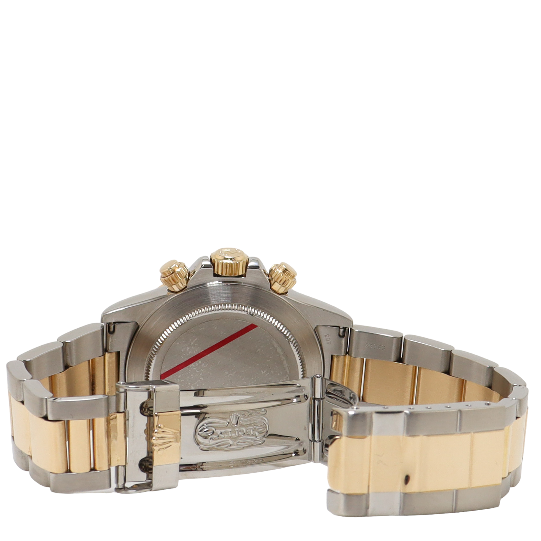 Rolex Daytona Two Tone Yellow Gold & Steel 40mm White Chronograph Dial Watch Reference#: 16523 - Happy Jewelers Fine Jewelry Lifetime Warranty