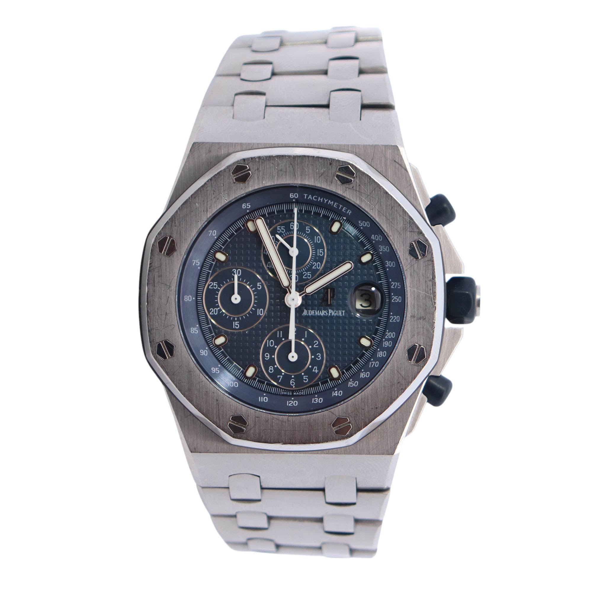 Audemars Piguet Royal Oak 41mm Blue Dial Watch Ref# 25721ST - Happy Jewelers Fine Jewelry Lifetime Warranty