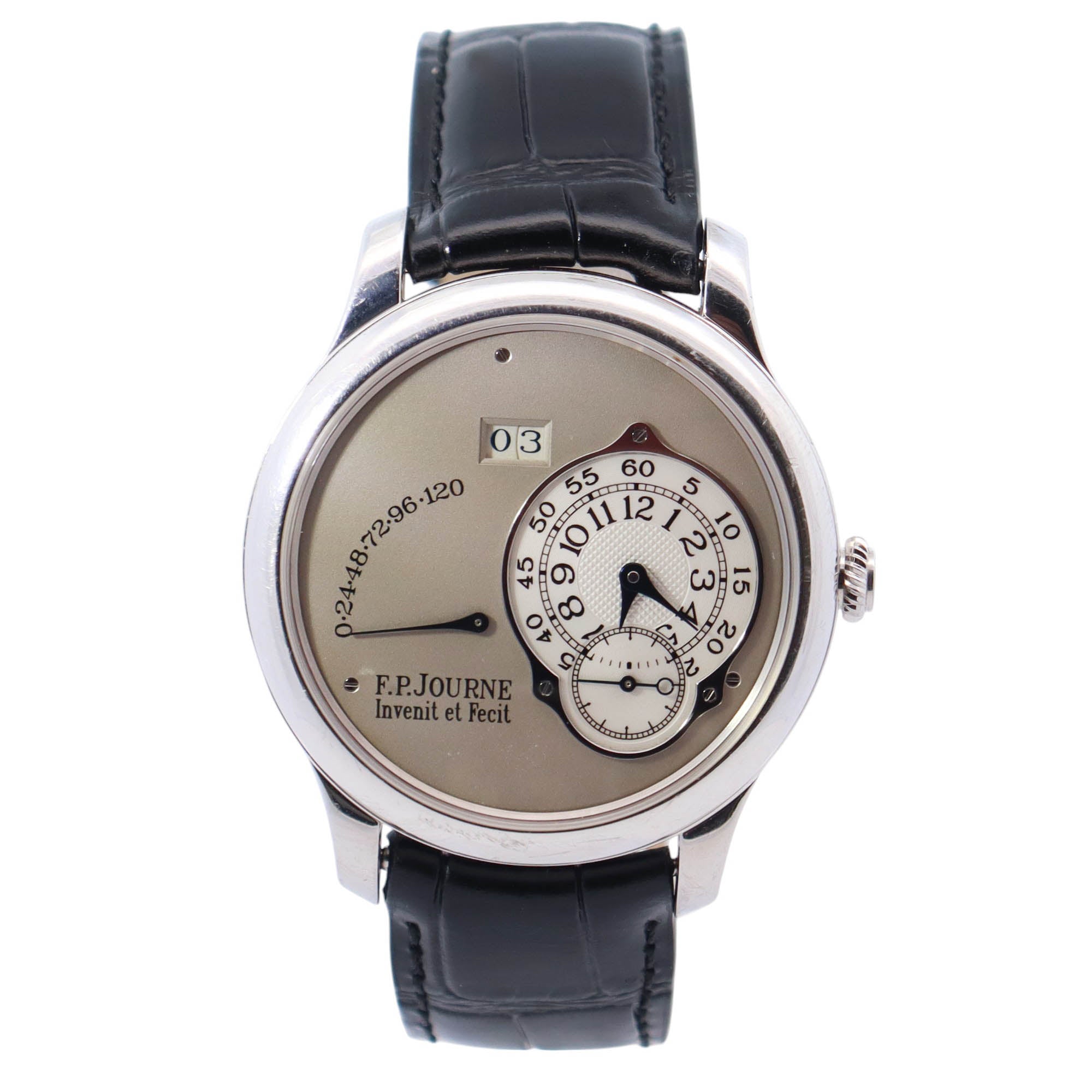 F.P. Journe Reserve 38mm Gray Dial Watch - Happy Jewelers Fine Jewelry Lifetime Warranty