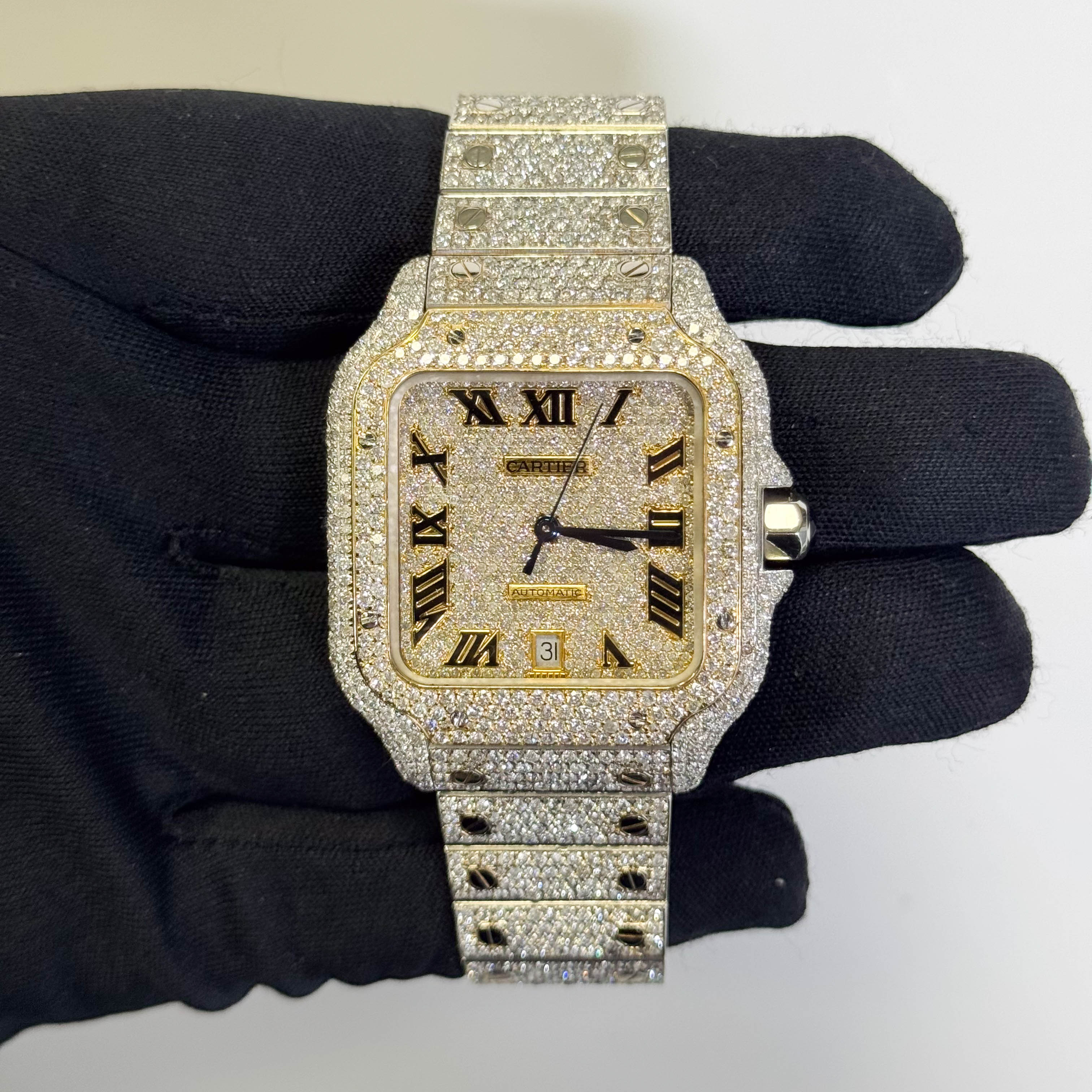 Cartier Santos 40mm Pave Dial Watch Ref# WSSA0009 - Happy Jewelers Fine Jewelry Lifetime Warranty