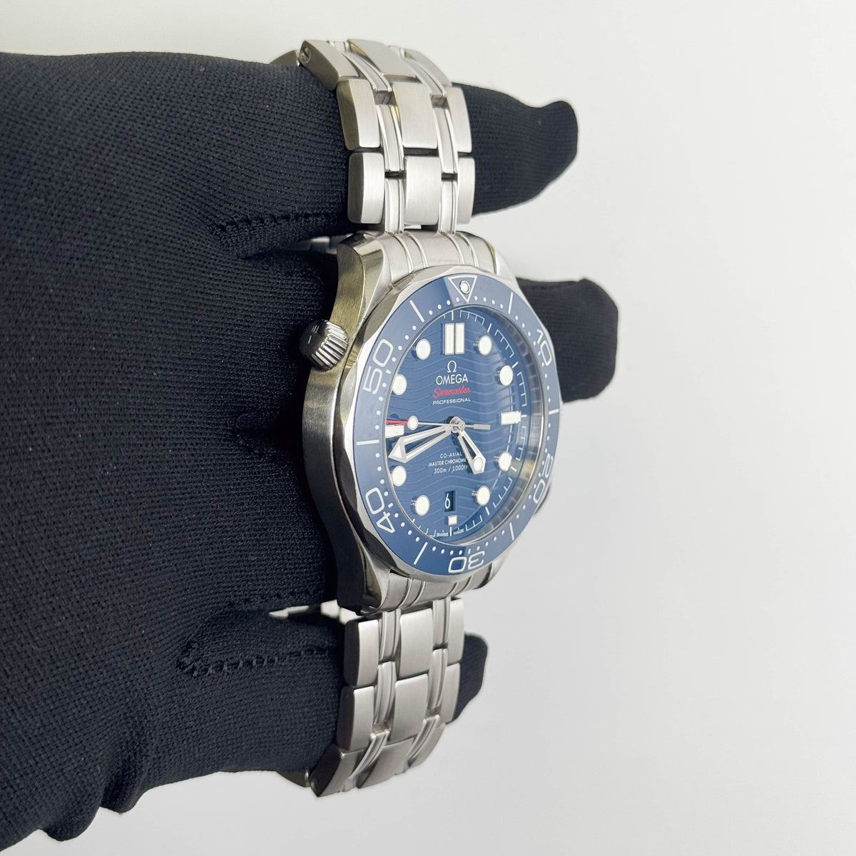 Omega Seamaster 42mm Blue Wave Dial Watch Ref# 210.30.42.20.03.001