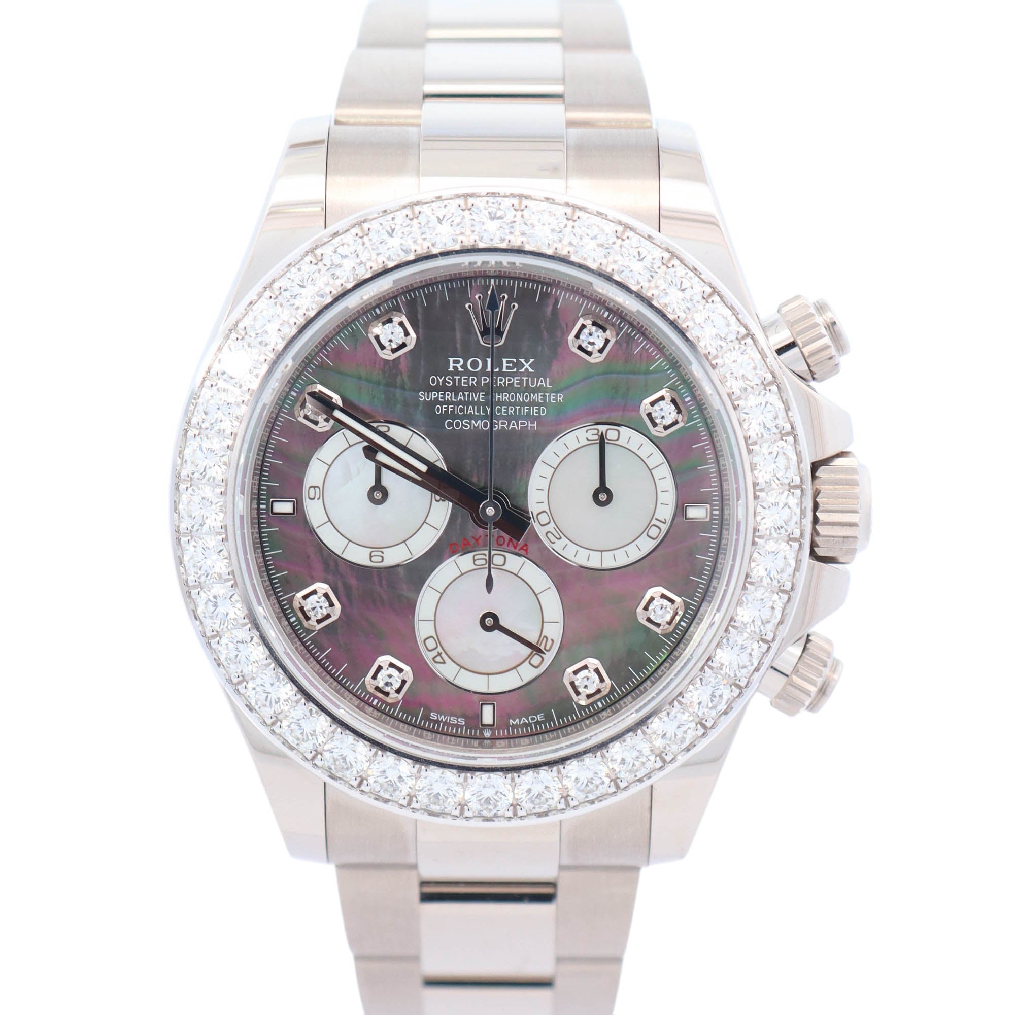Rolex Daytona 40mm Factory Dark MOP Diamond Dial Ref# 126579RBR - Happy Jewelers Fine Jewelry Lifetime Warranty