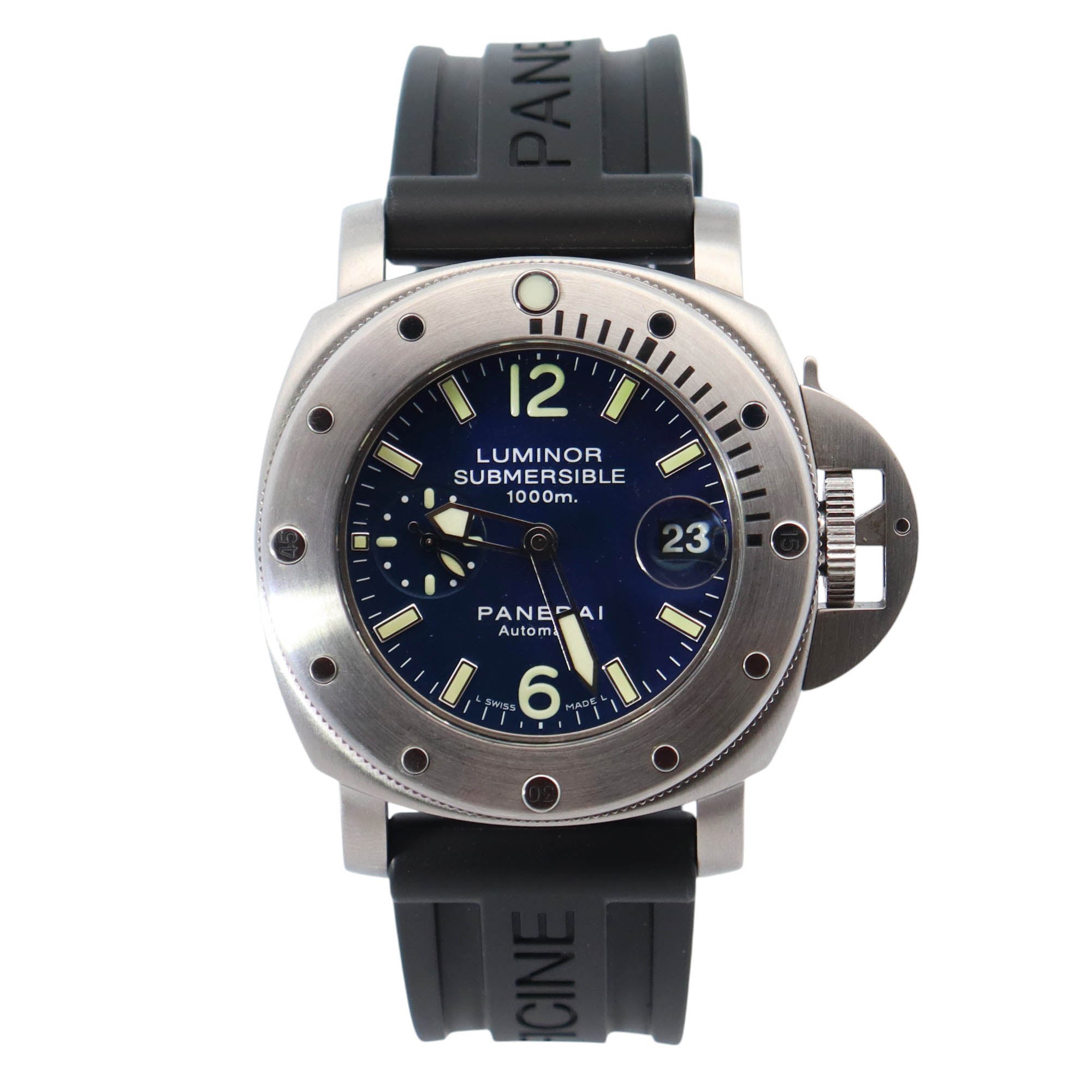 Panerai Luminor 44mm Blue Dial Watch Ref# PAM00087 - Happy Jewelers Fine Jewelry Lifetime Warranty