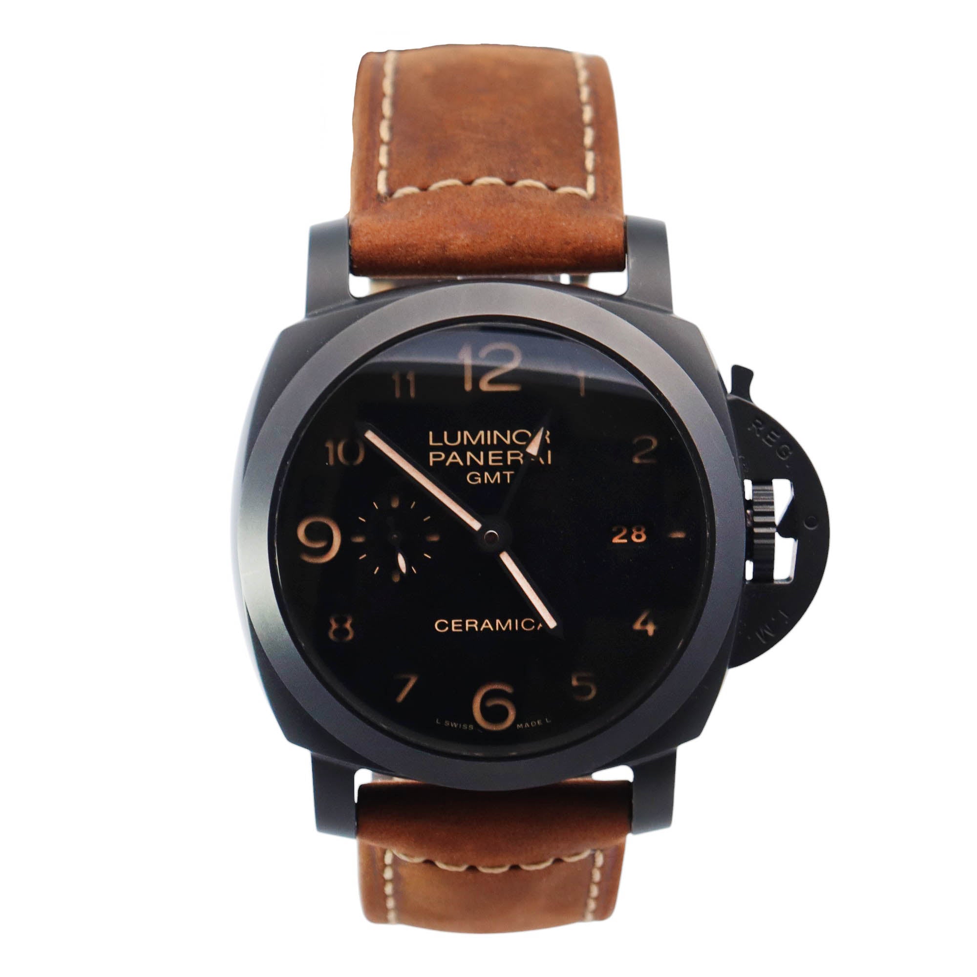 Panerai Luminor 44mm Black Dial Watch Ref# PAM00441 - Happy Jewelers Fine Jewelry Lifetime Warranty