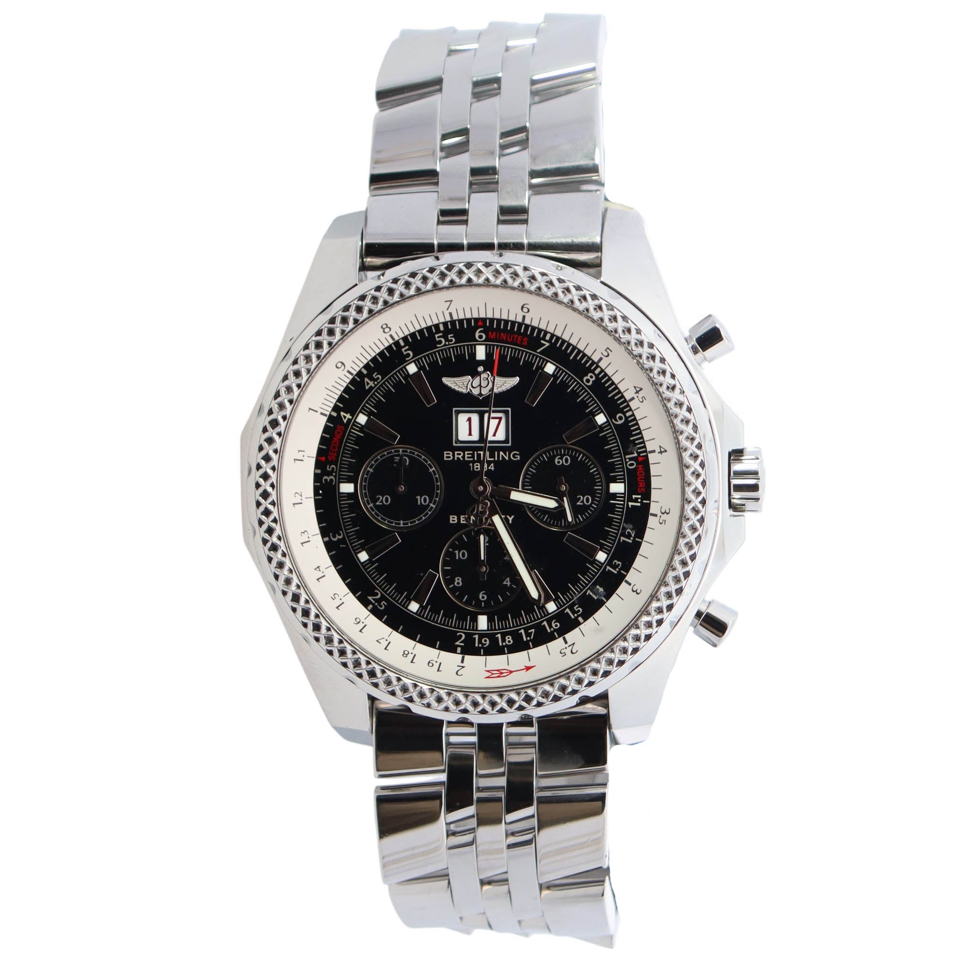 Breitling Bentley 48mm Black Dial Watch Ref# A44362 - Happy Jewelers Fine Jewelry Lifetime Warranty