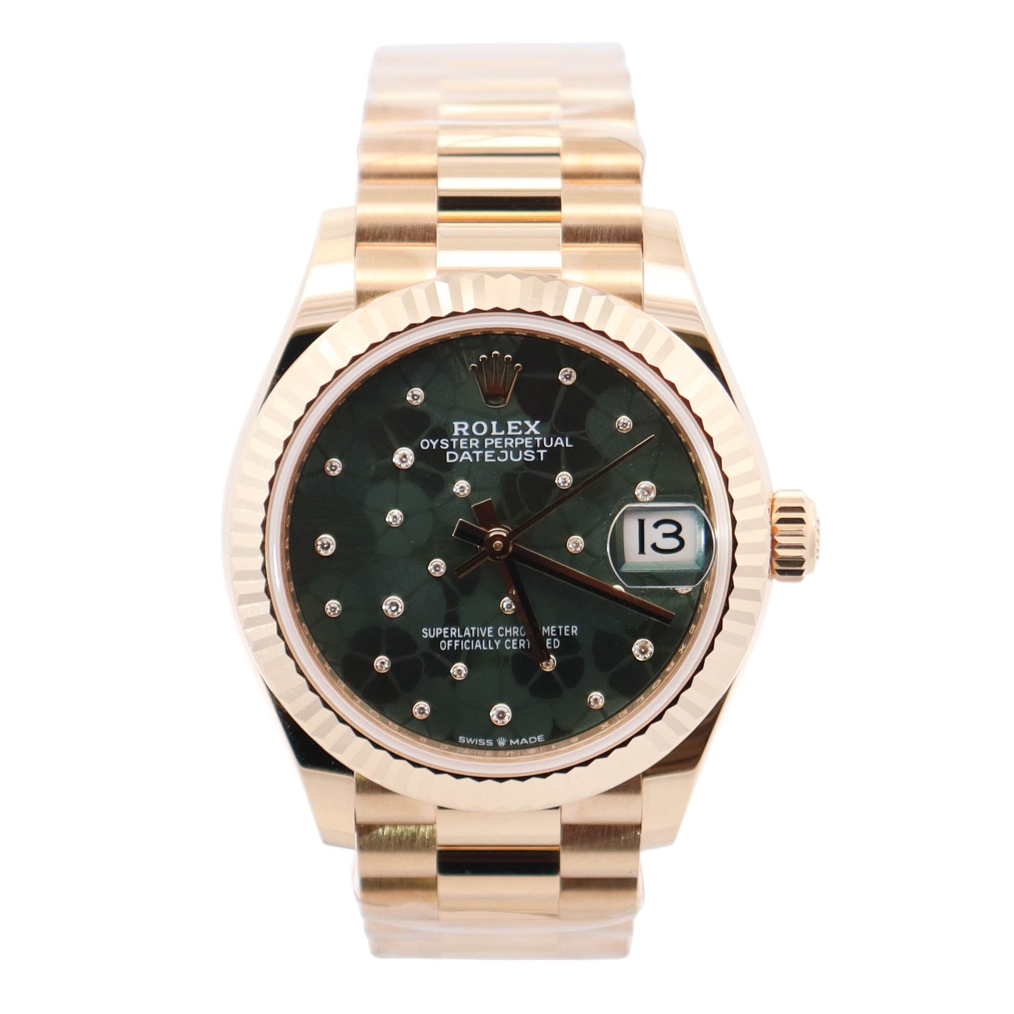 Rolex Datejust 31mm Green Dial Watch Ref# 278278 - Happy Jewelers Fine Jewelry Lifetime Warranty