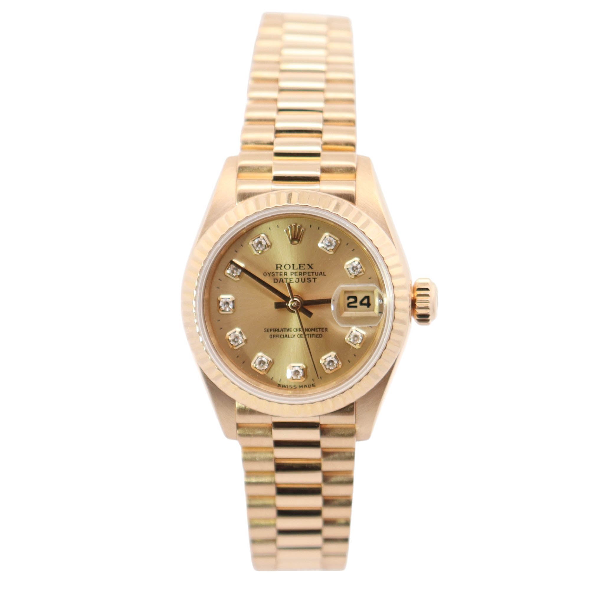 Rolex Datejust 26mm Champagne Dial Watch Ref# 69178 - Happy Jewelers Fine Jewelry Lifetime Warranty