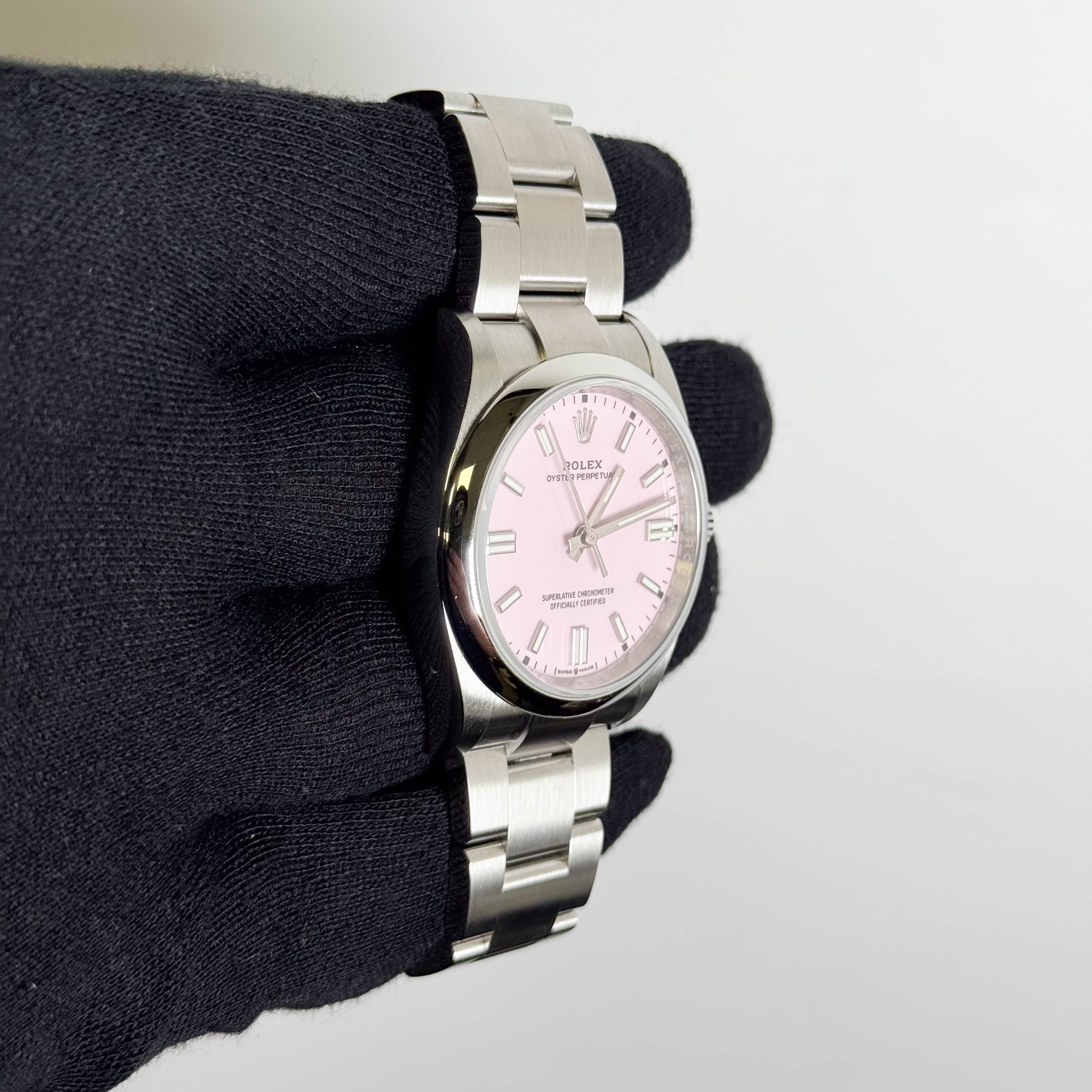Rolex Oyster Perpetual 36mm Pink Dial Watch Ref# 126000