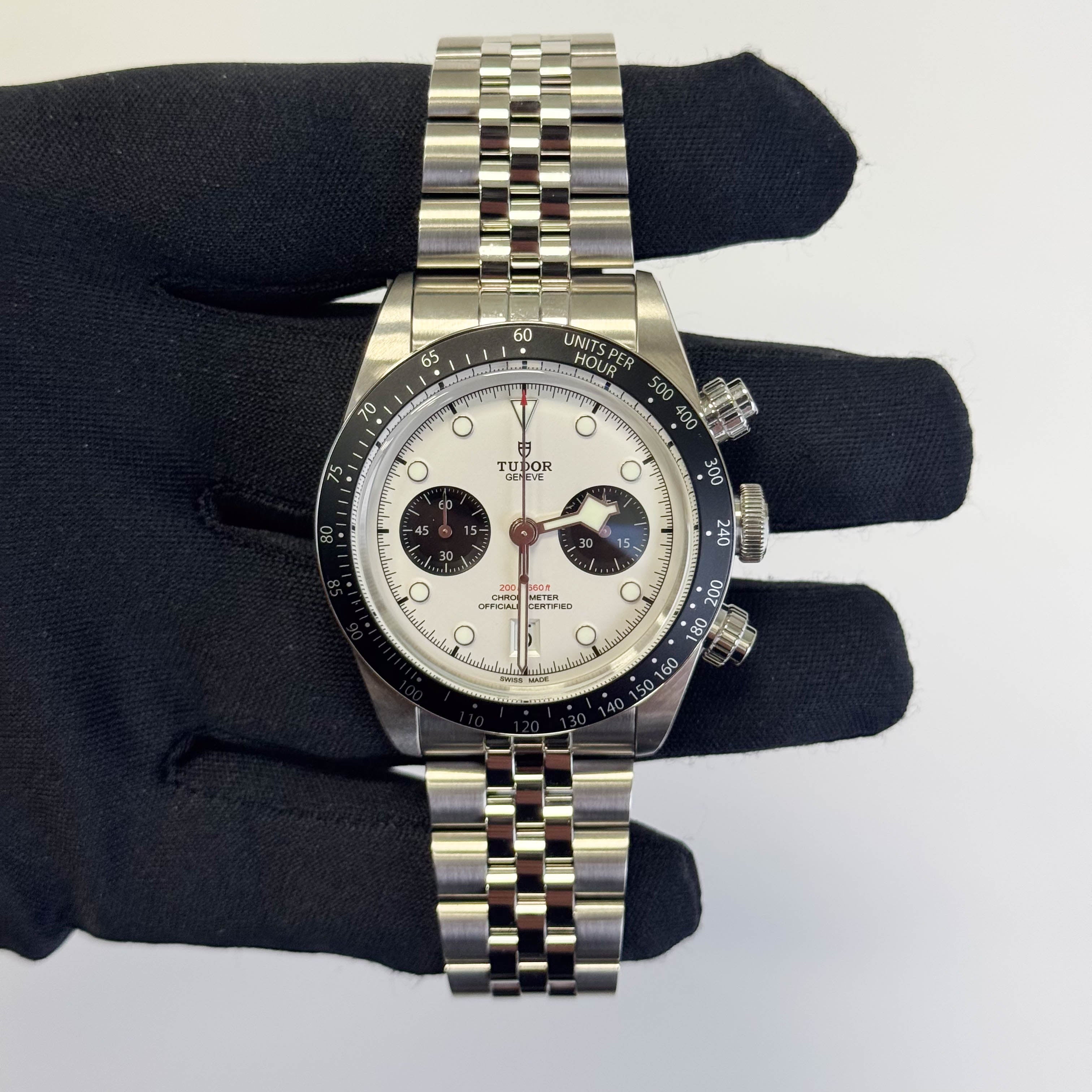 Tudor Black Bay Chrono 41mm White Dial Watch Ref# 79360N - Happy Jewelers Fine Jewelry Lifetime Warranty