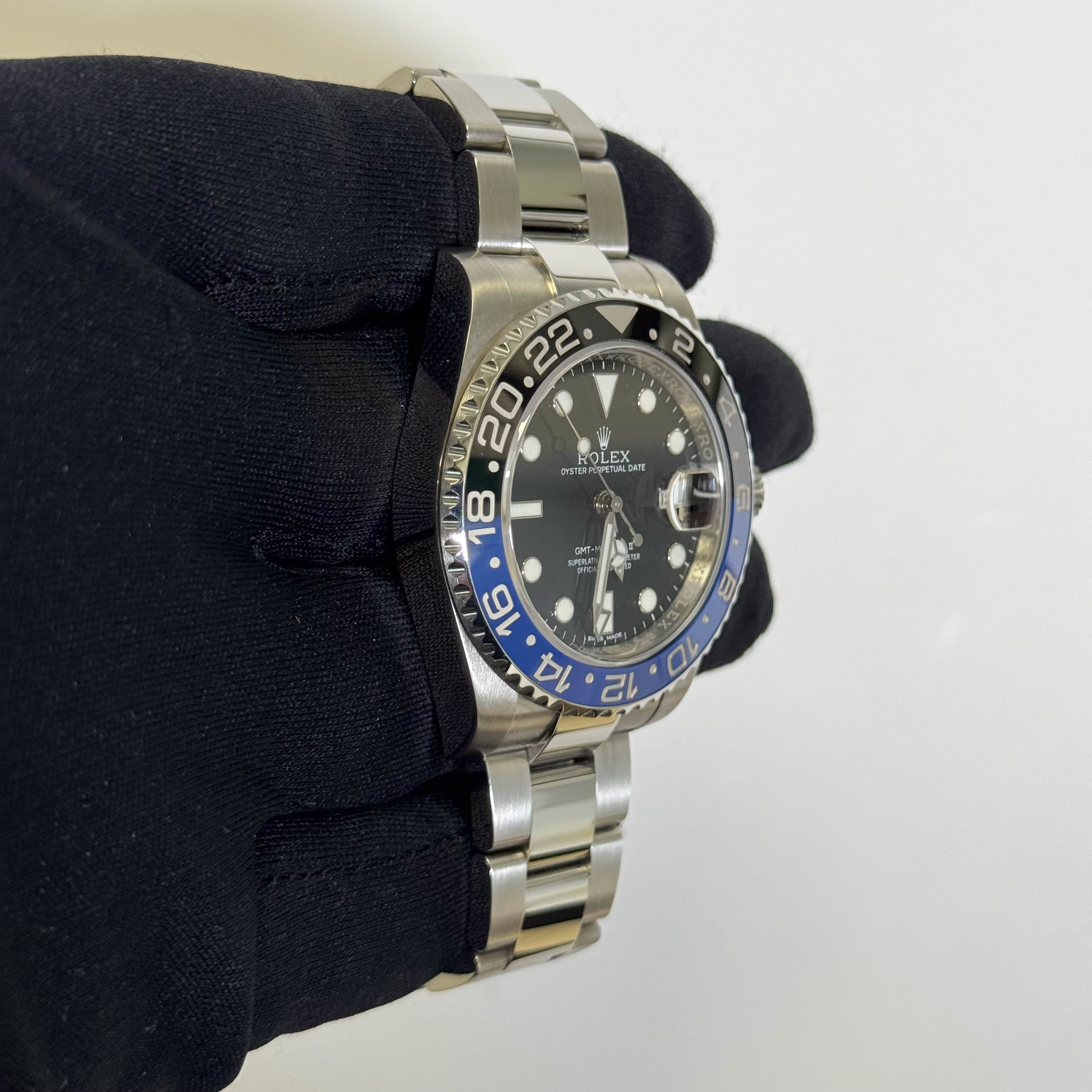 Rolex GMT-Master II "Batman" Black Dot Dial Watch Ref# 116710BLNR