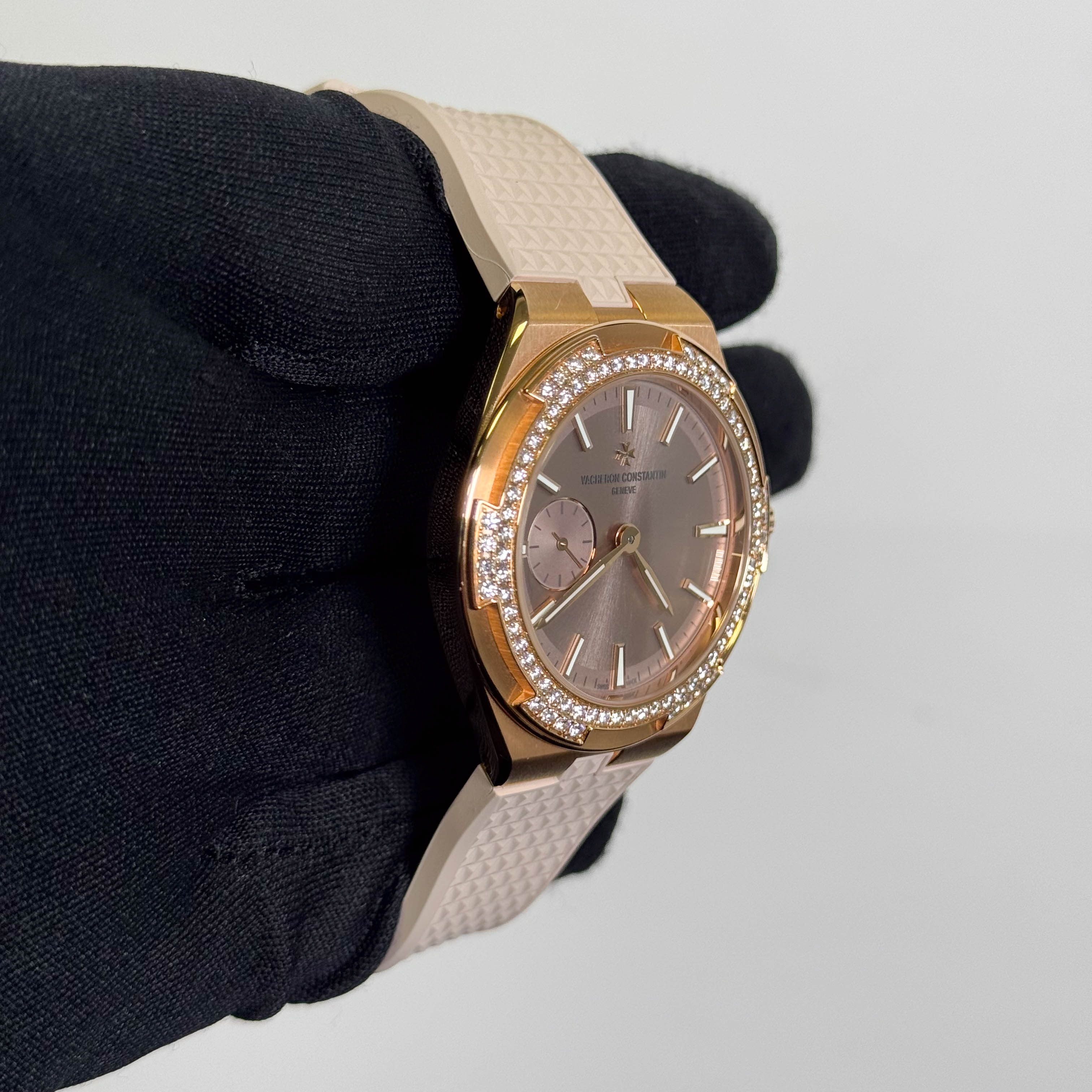 Vacheron Constantin Overseas Small Model 37mm Pink Index Dial Ref# 2167048 - Happy Jewelers Fine Jewelry Lifetime Warranty