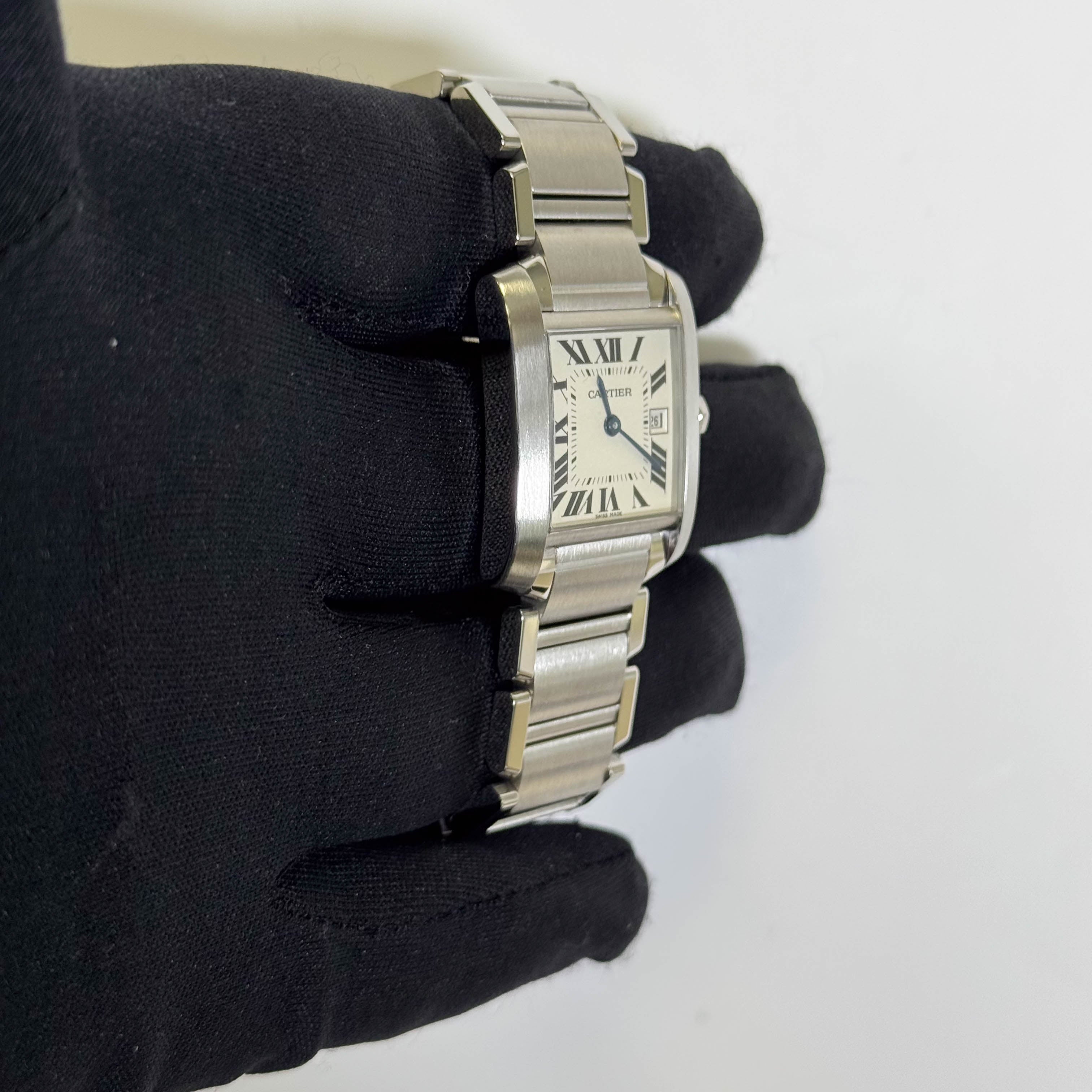Cartier Tank 25mm White Dial Watch Ref# W51011Q3
