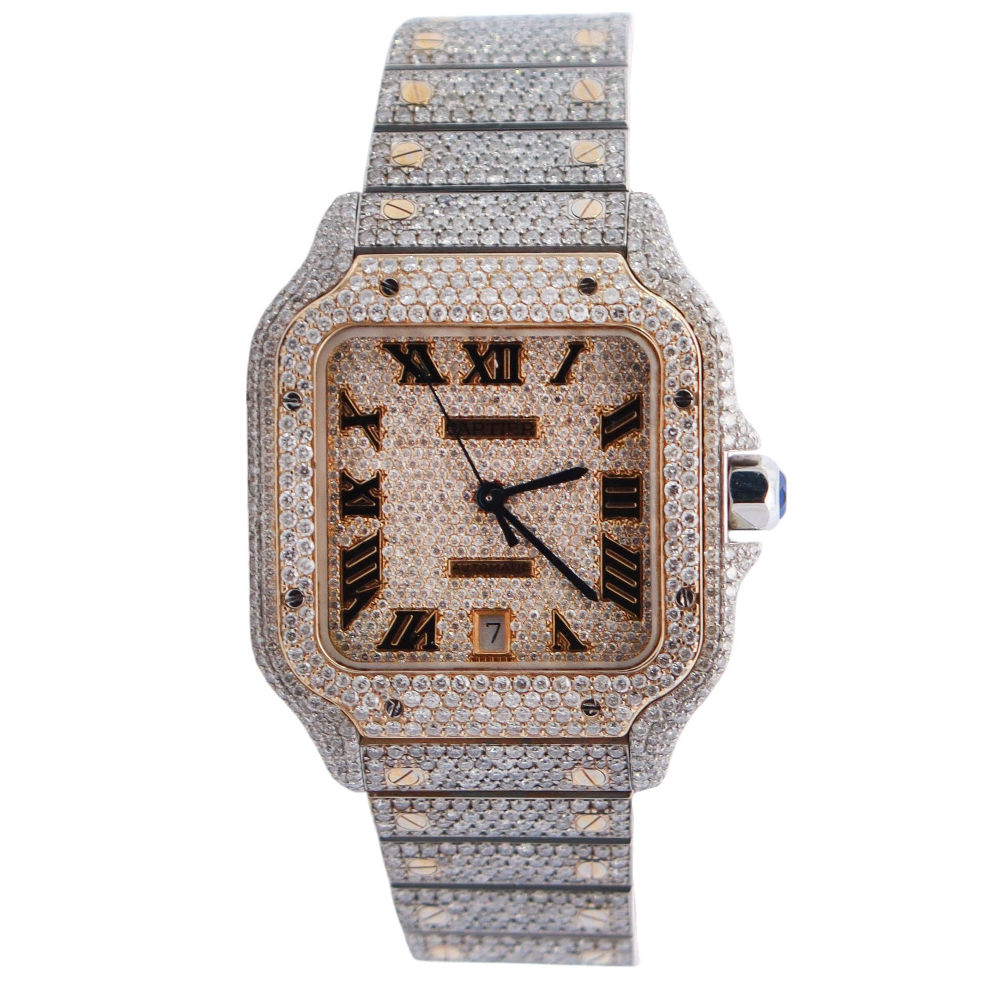 Cartier Santos 40mm Pave Dial Watch Ref# WSSA0009 - Happy Jewelers Fine Jewelry Lifetime Warranty