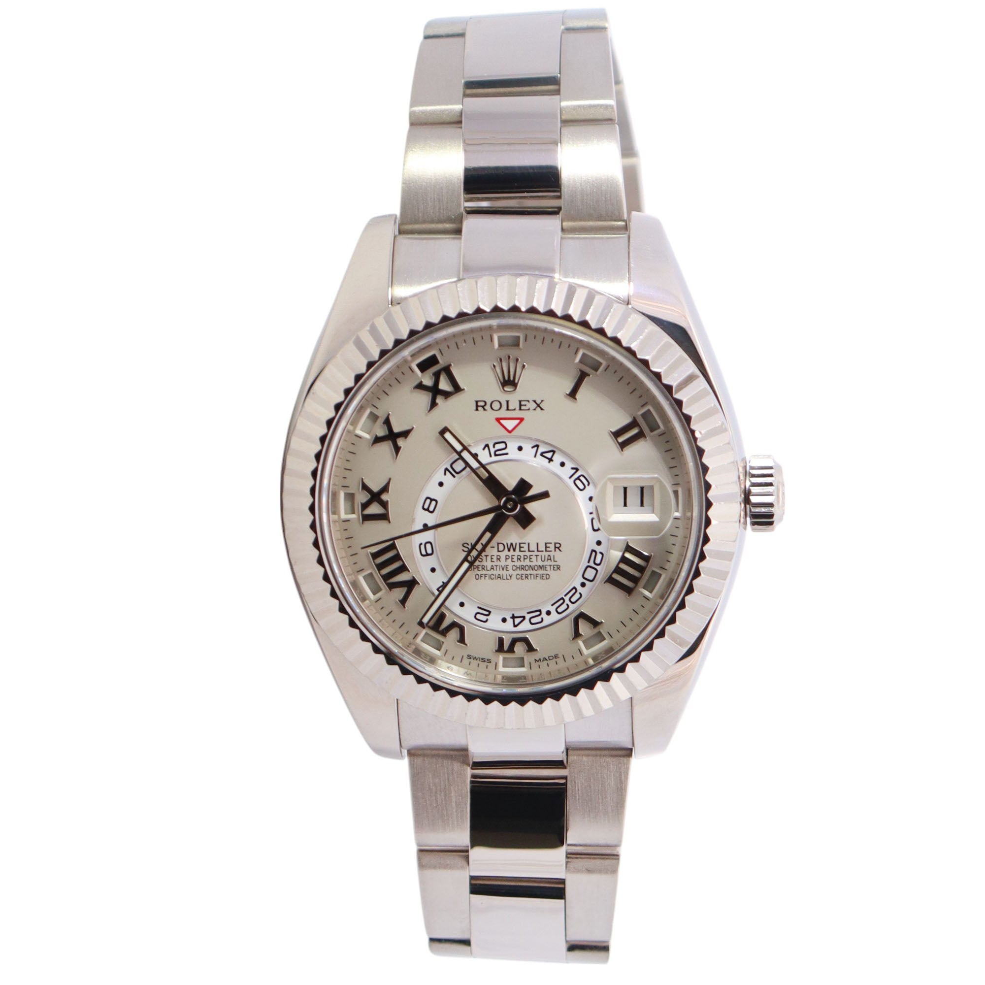Rolex Sky-Dweller 42mm Ivory Dial Watch Ref# 326939 - Happy Jewelers Fine Jewelry Lifetime Warranty
