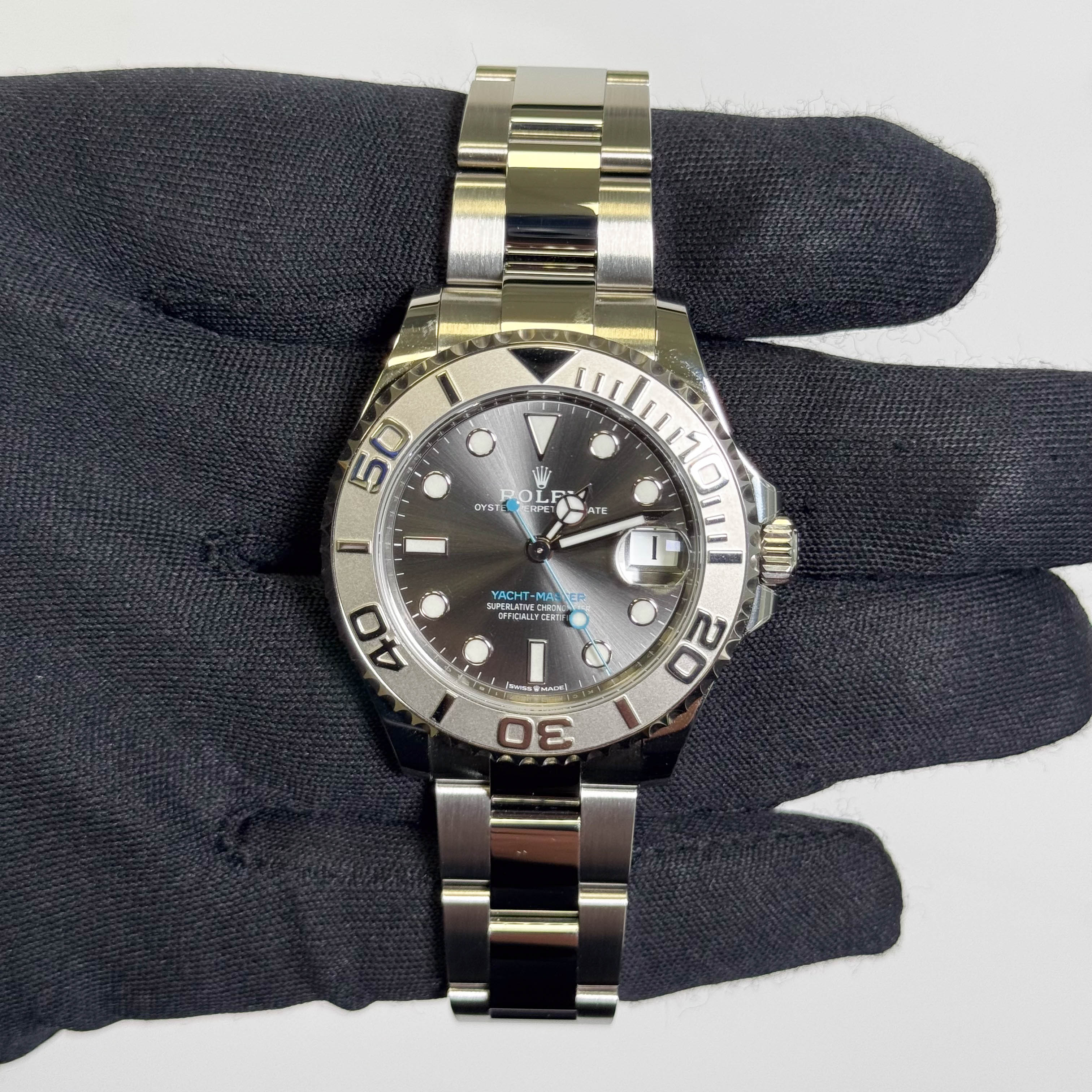 Rolex Yacht Master 37mm Rhodium Dial Watch Ref# 268622 - Happy Jewelers Fine Jewelry Lifetime Warranty