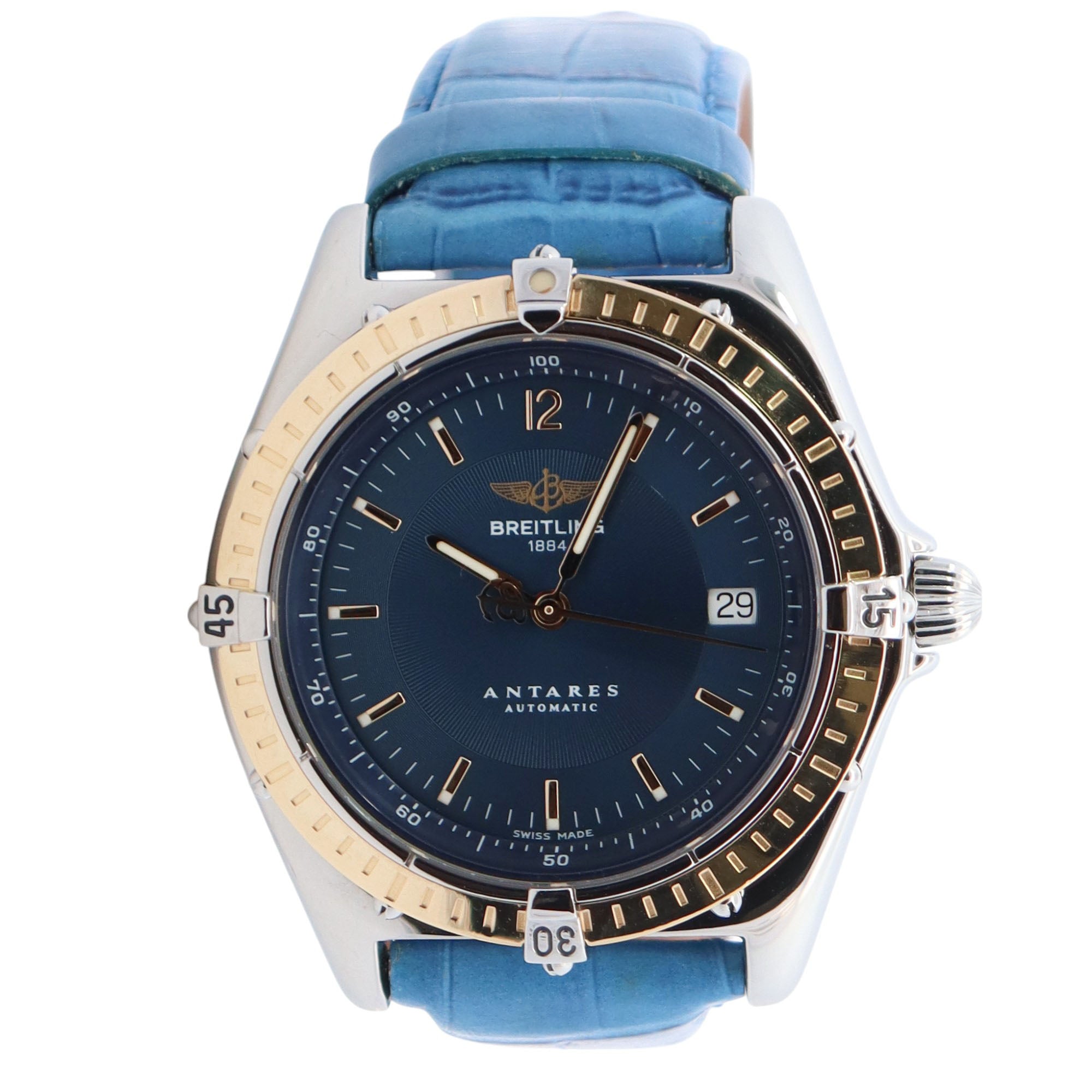 Breitling Antares 40mm Blue Dial Watch Ref# D10048 - Happy Jewelers Fine Jewelry Lifetime Warranty