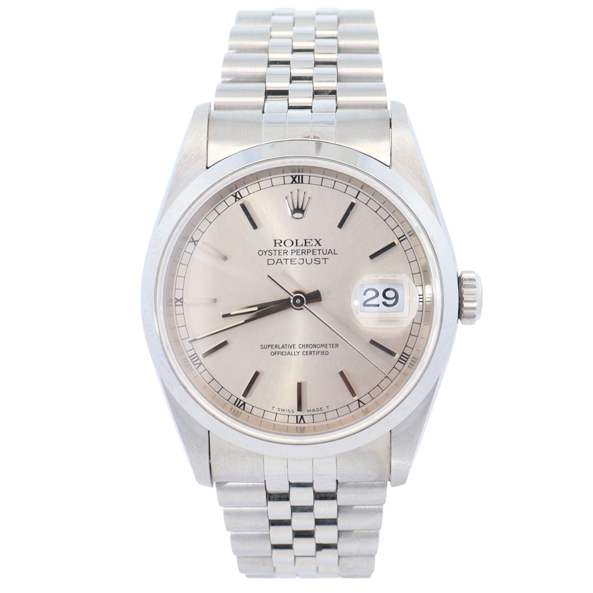 Rolex Datejust 36mm Silver Dial Watch Ref# 16200 - Happy Jewelers Fine Jewelry Lifetime Warranty