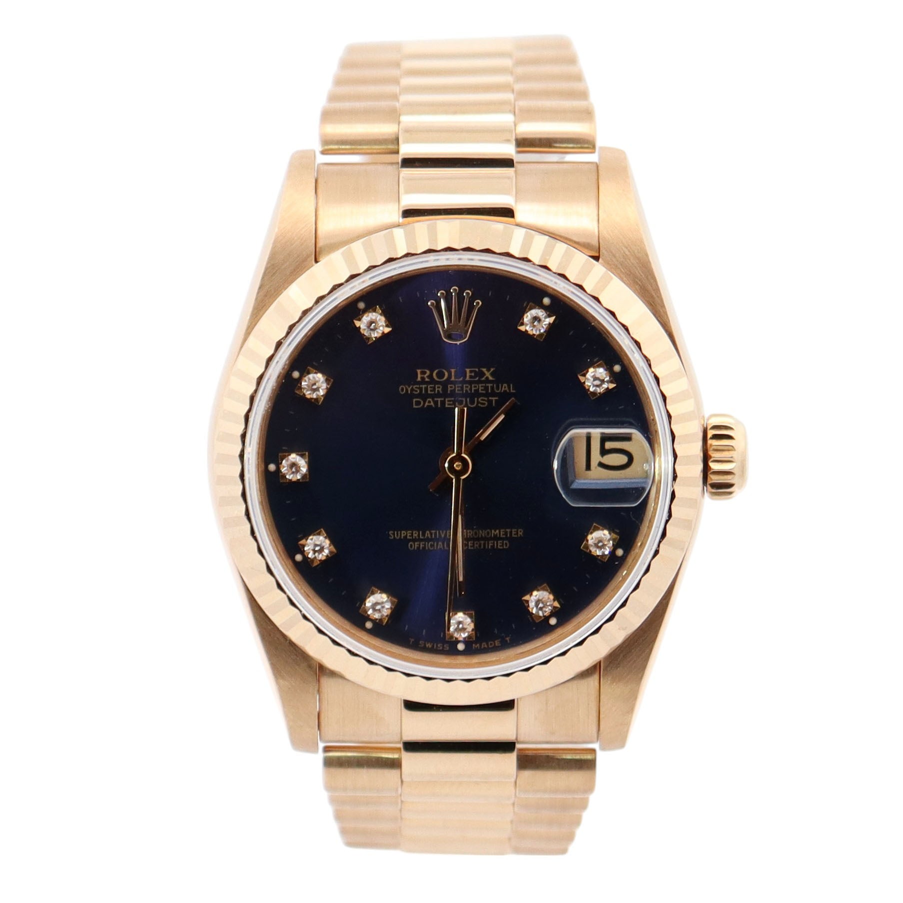 Rolex Datejust 31mm Blue Dial Watch Ref# 68278 - Happy Jewelers Fine Jewelry Lifetime Warranty