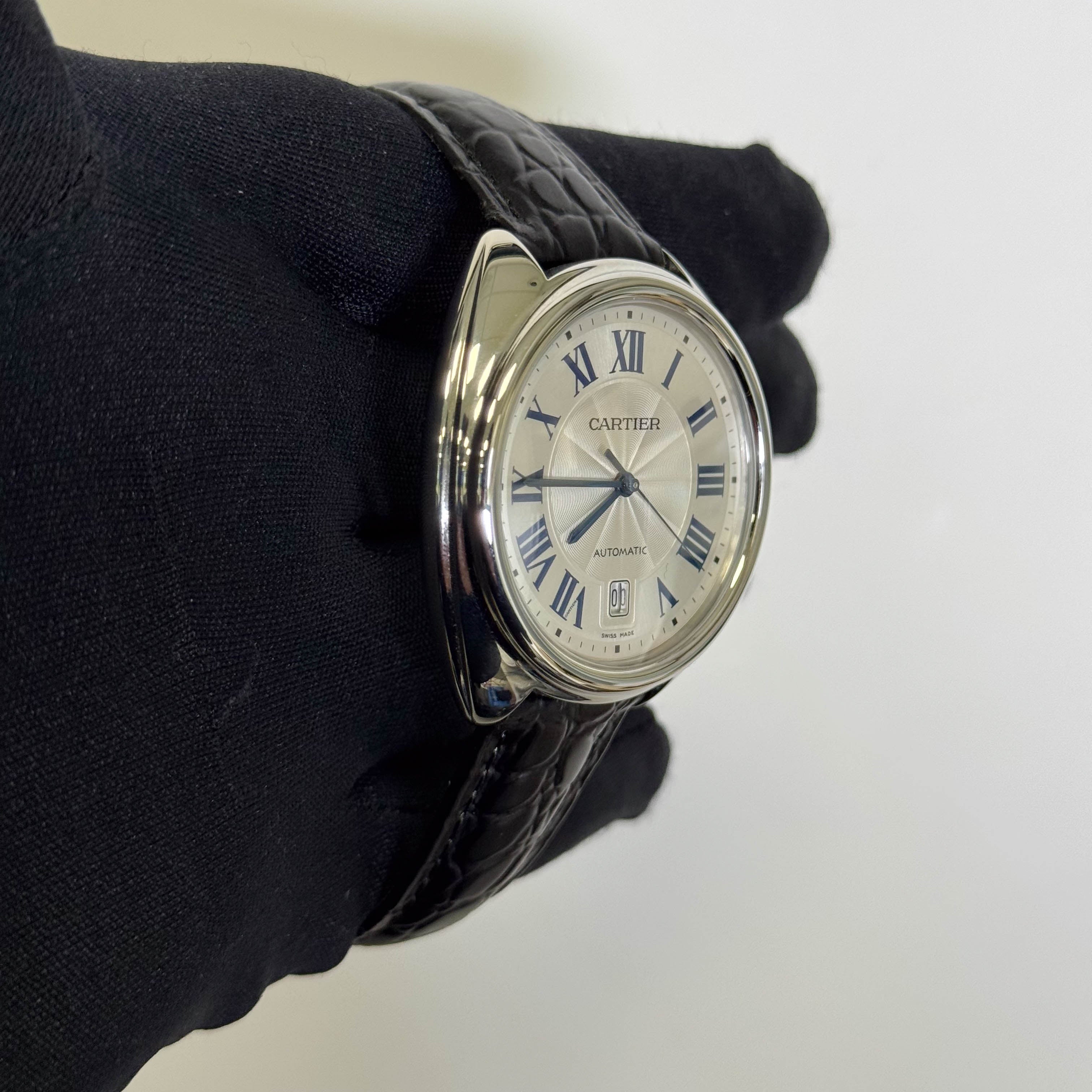 Cartier Cle De 40mm Silver Dial Watch Ref# WSCL0018